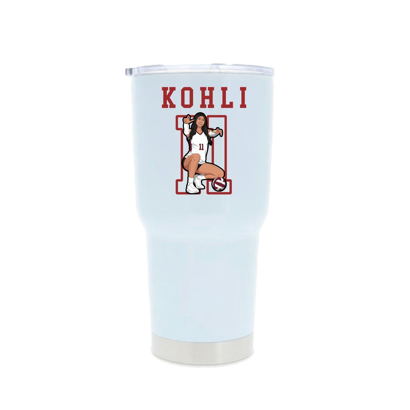 30oz Stainless Steel Tumbler — Shirsey in White