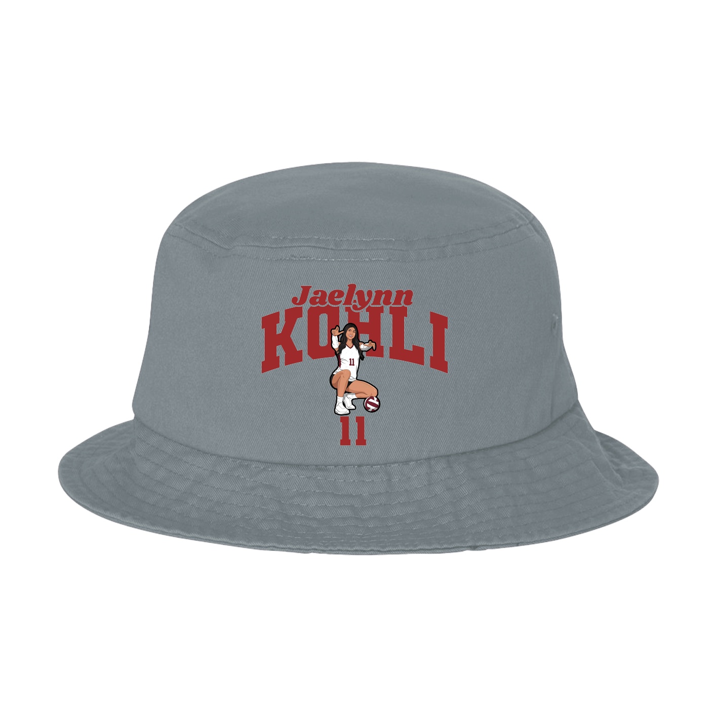 Bucket Cap — Signature Arch in Grey