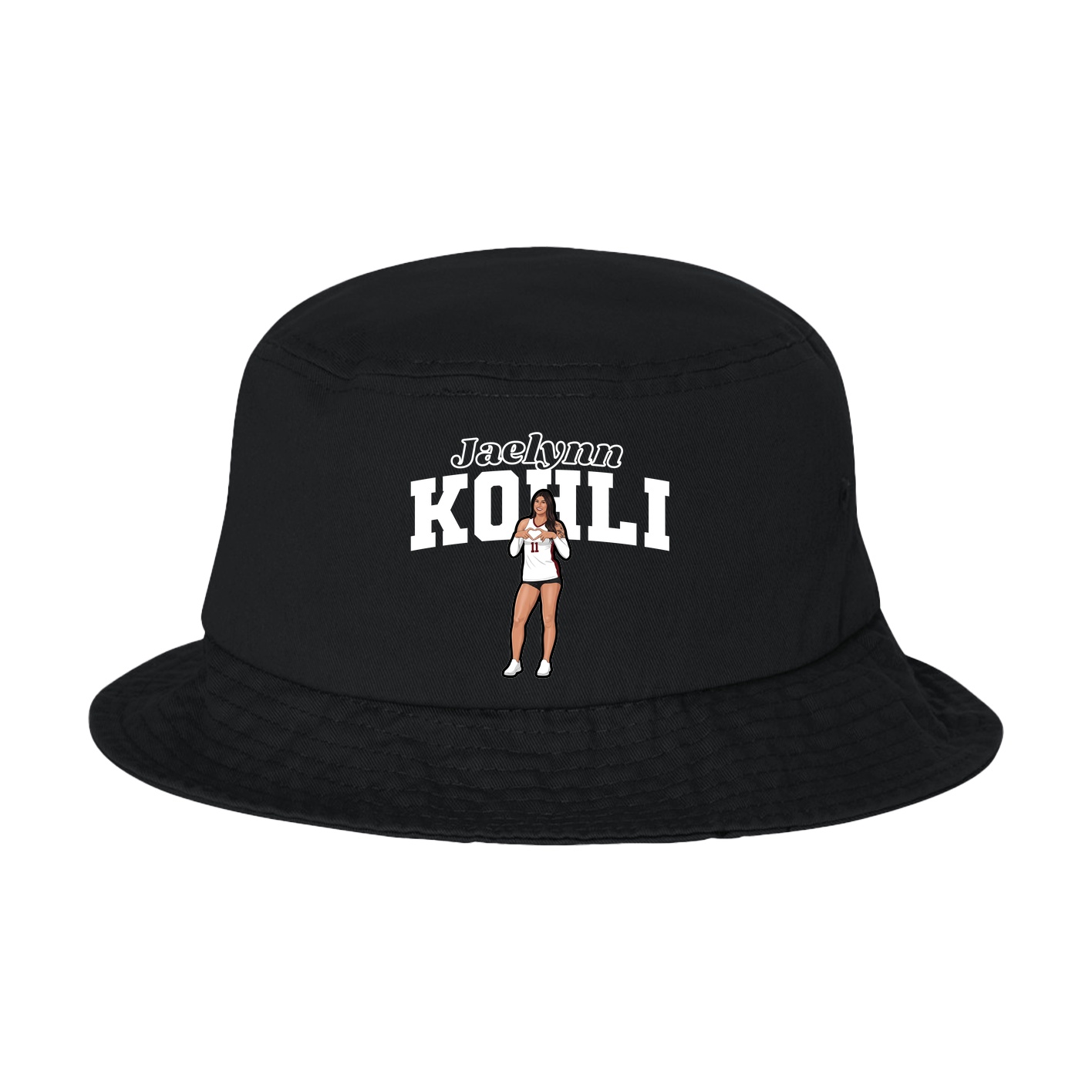 Bucket Cap — Name Arch in Black