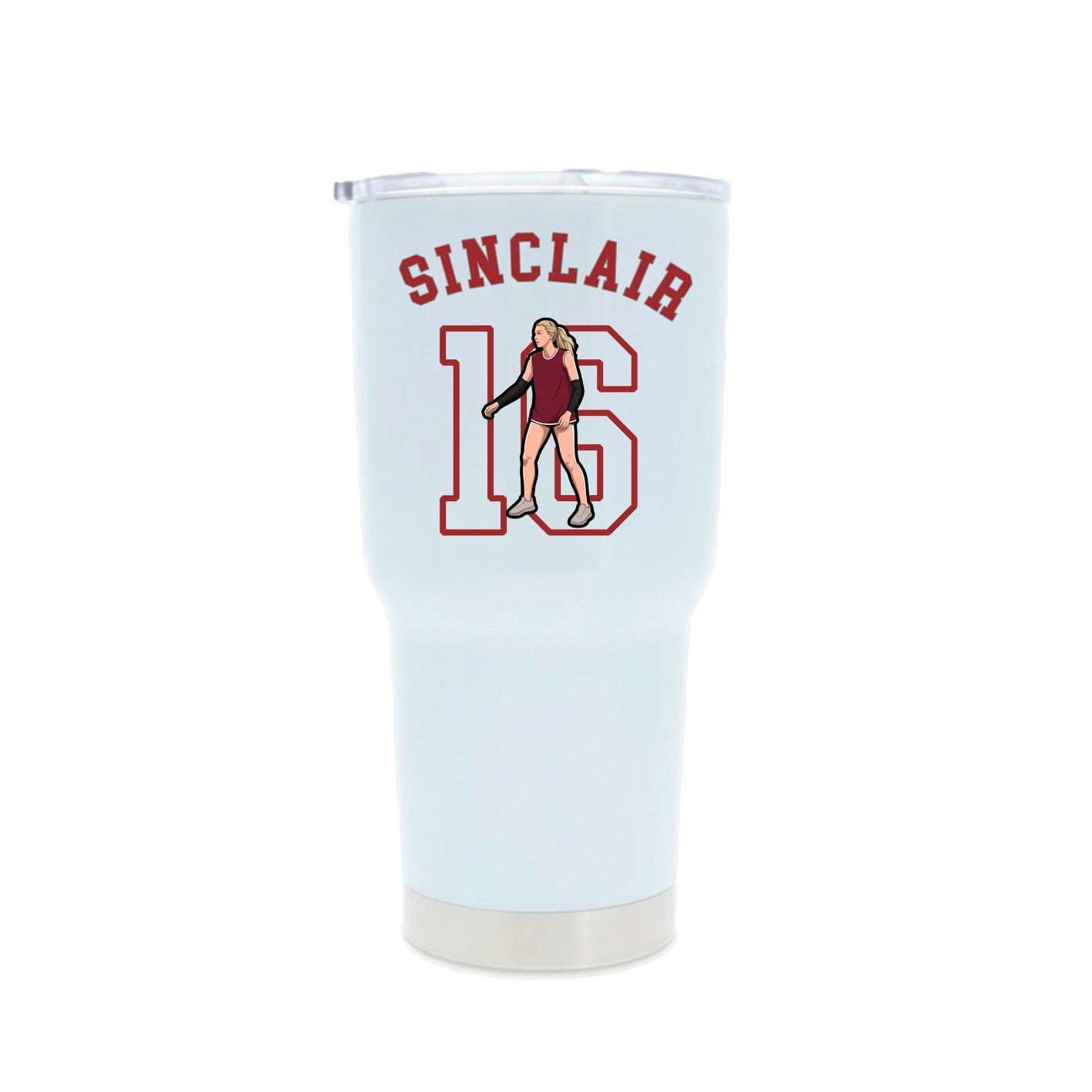 30oz Stainless Steel Tumbler — Shirsey Arch in White