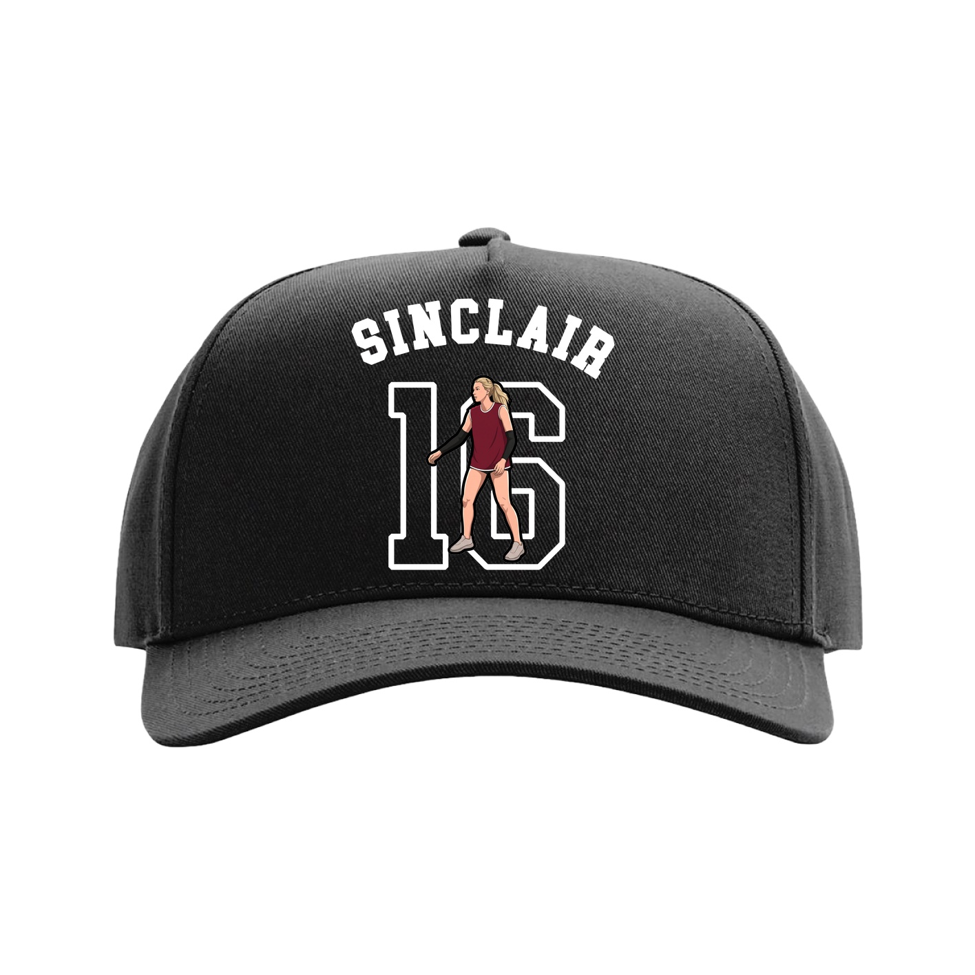 Full Fabric Five-Panel Champ Cap — Shirsey Arch in Black