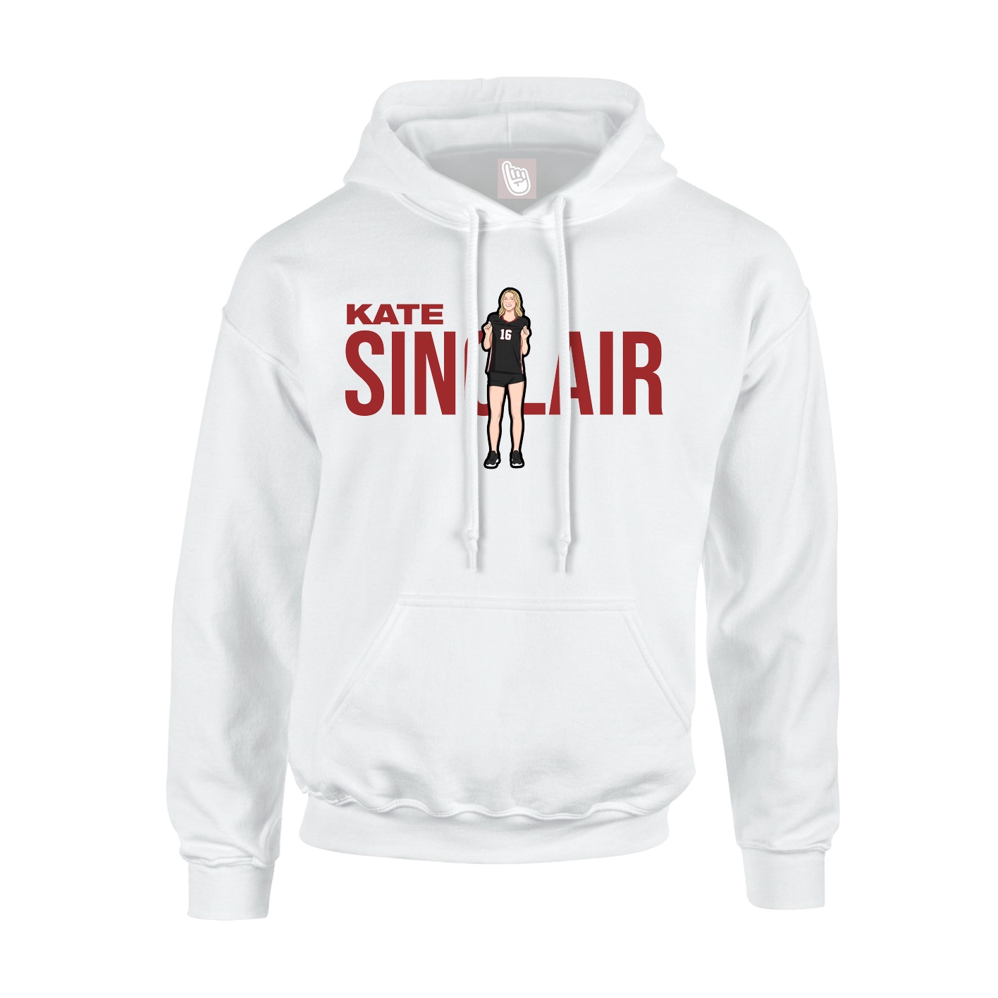 Youth Hoodie — Player Name in White
