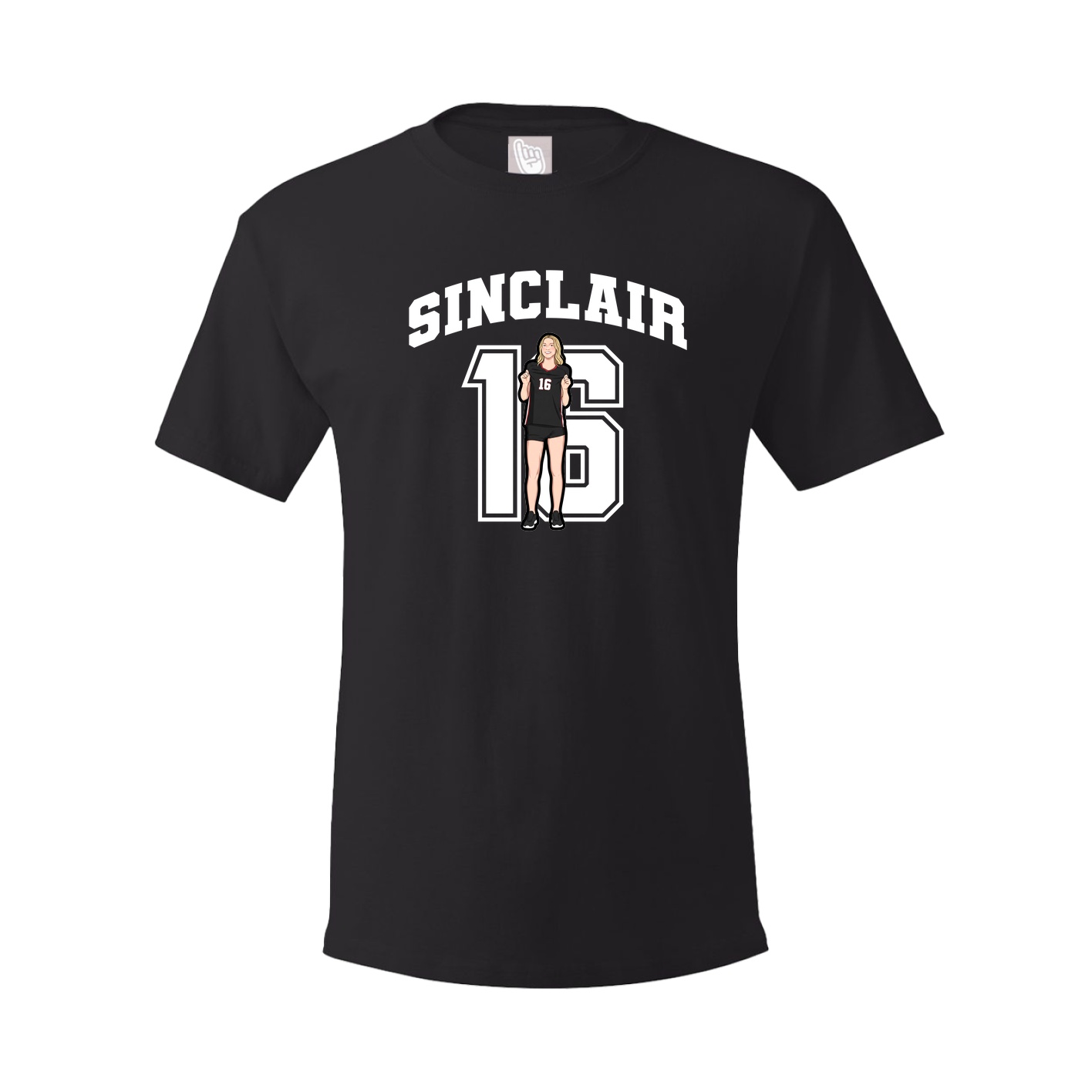 Youth Tee — Number in Black