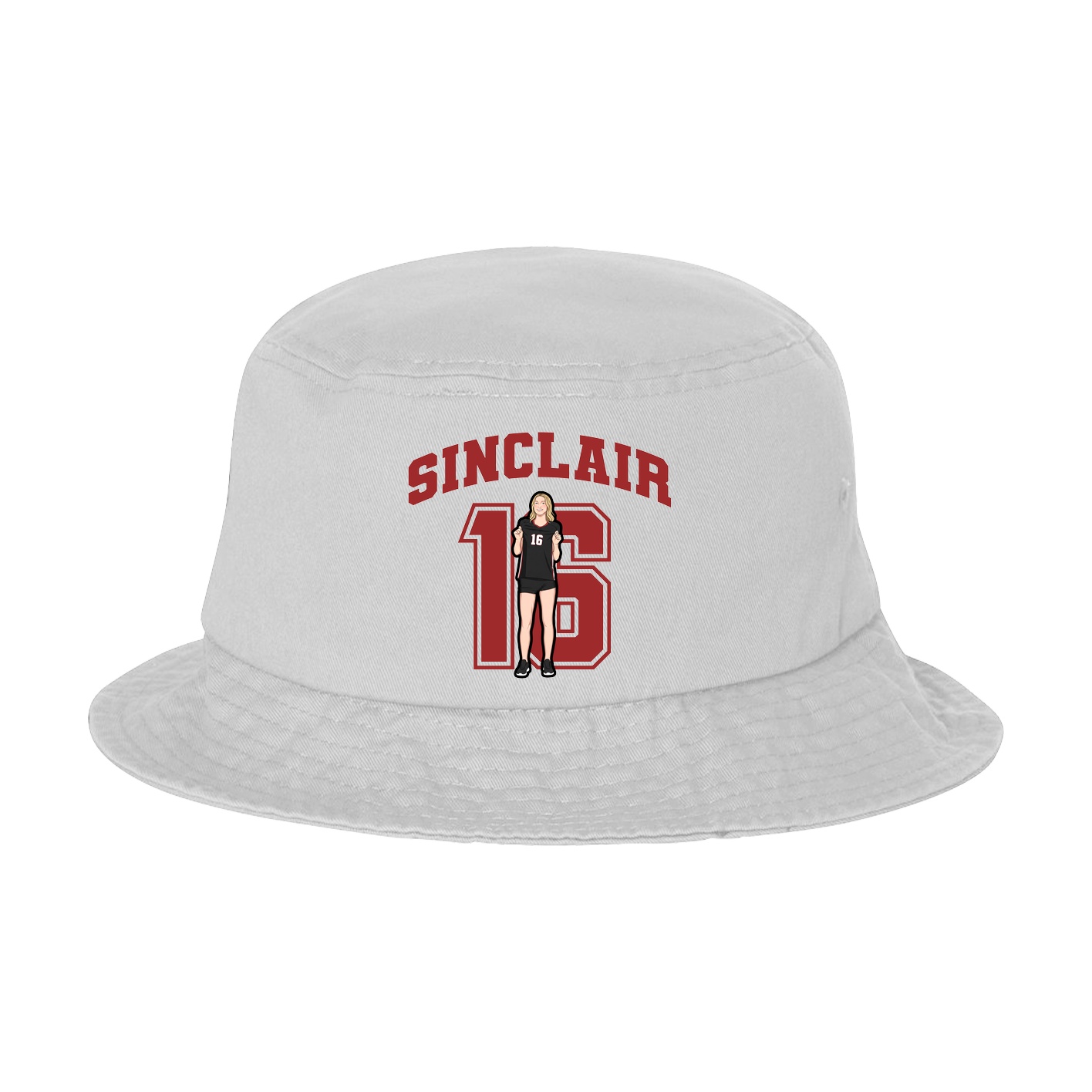 Bucket Cap — Number in White
