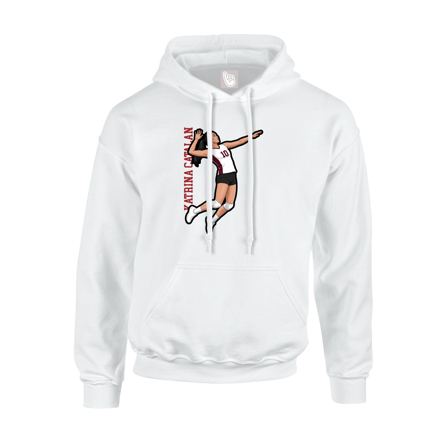 Hoodie — Name Vertical in White