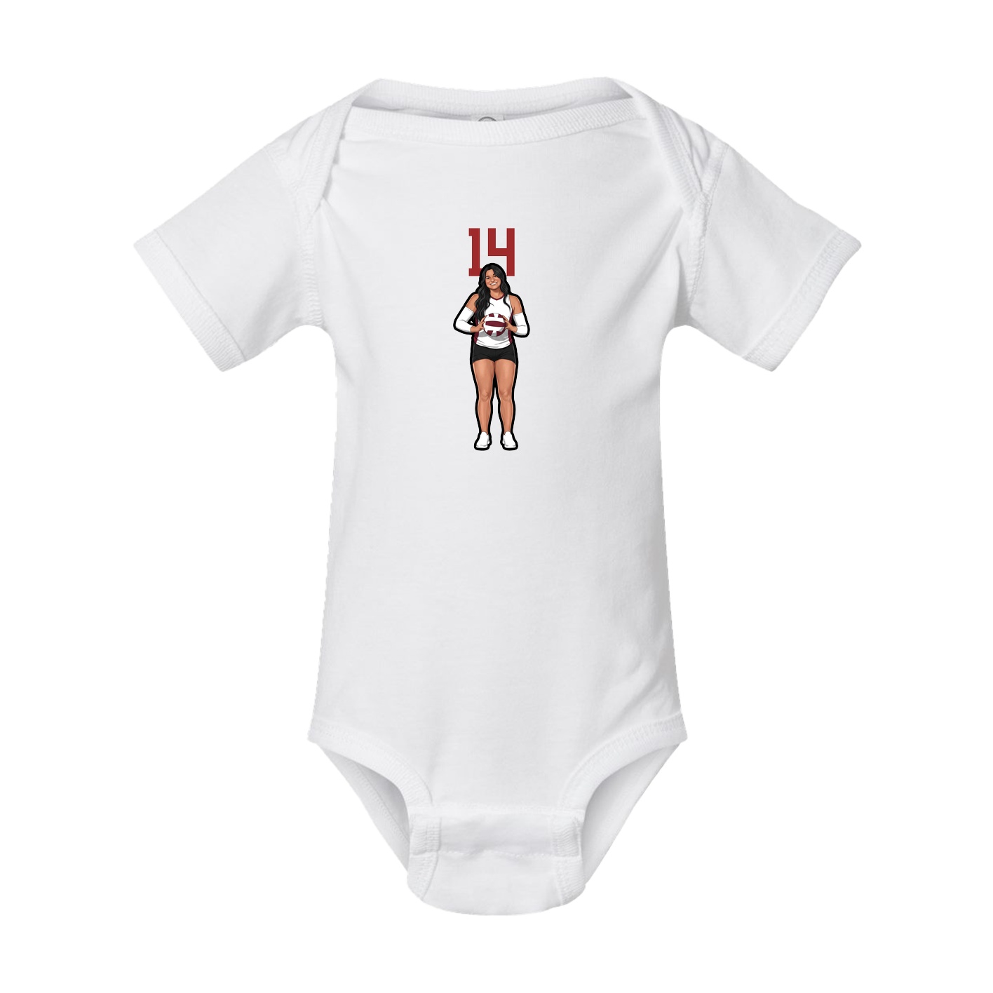 Baby Onesie — Number Top in White