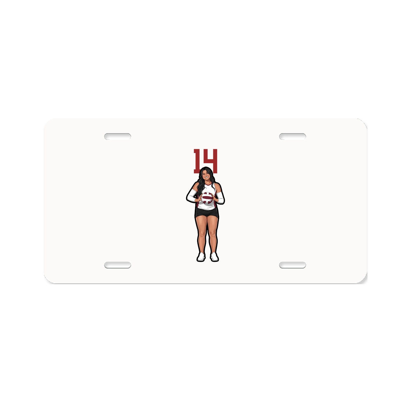 License Plate — Number Top in Classic