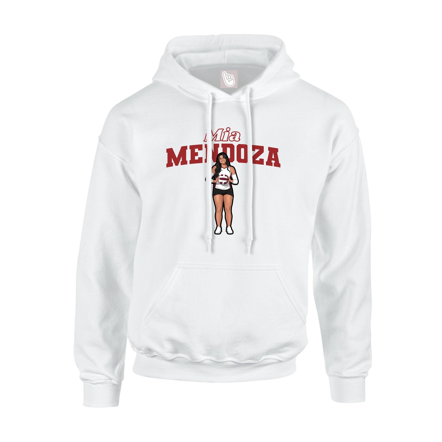 Hoodie — Name Arch in White