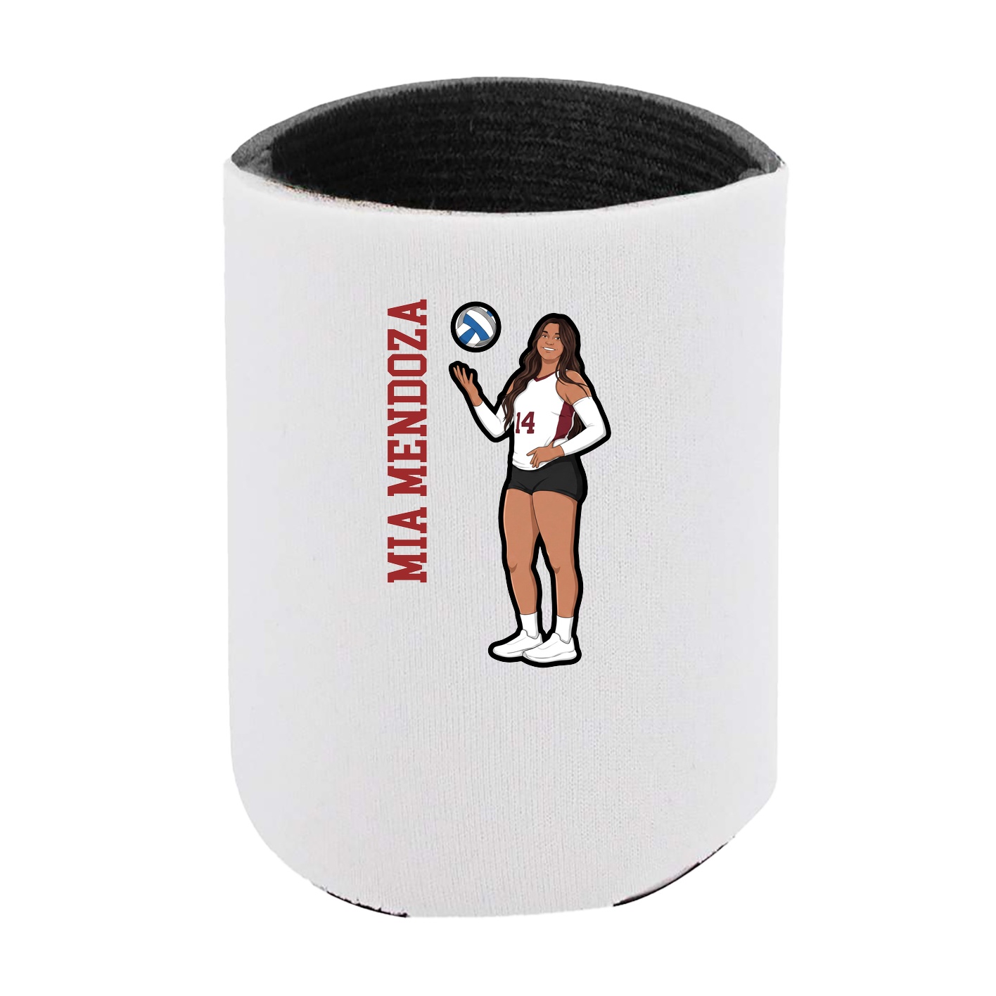 Can Holder — Name Vertical in White