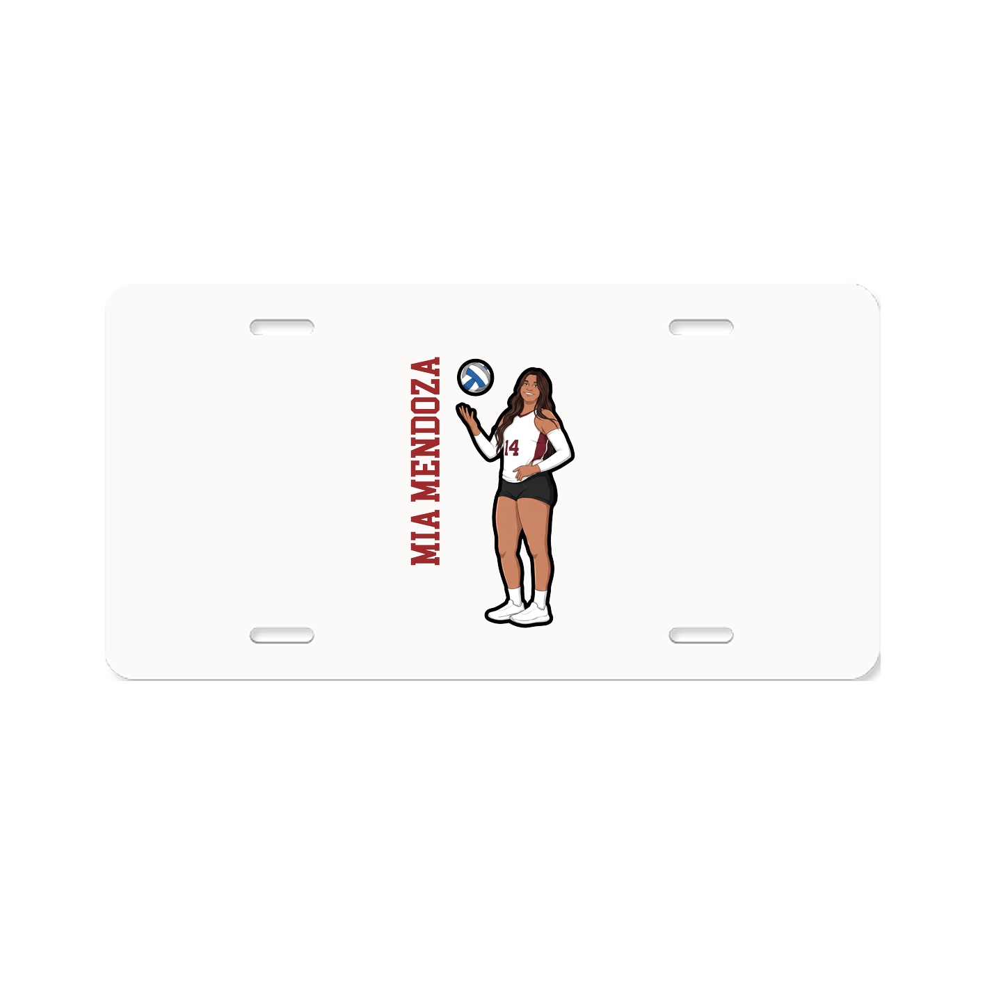 License Plate — Name Vertical in Classic