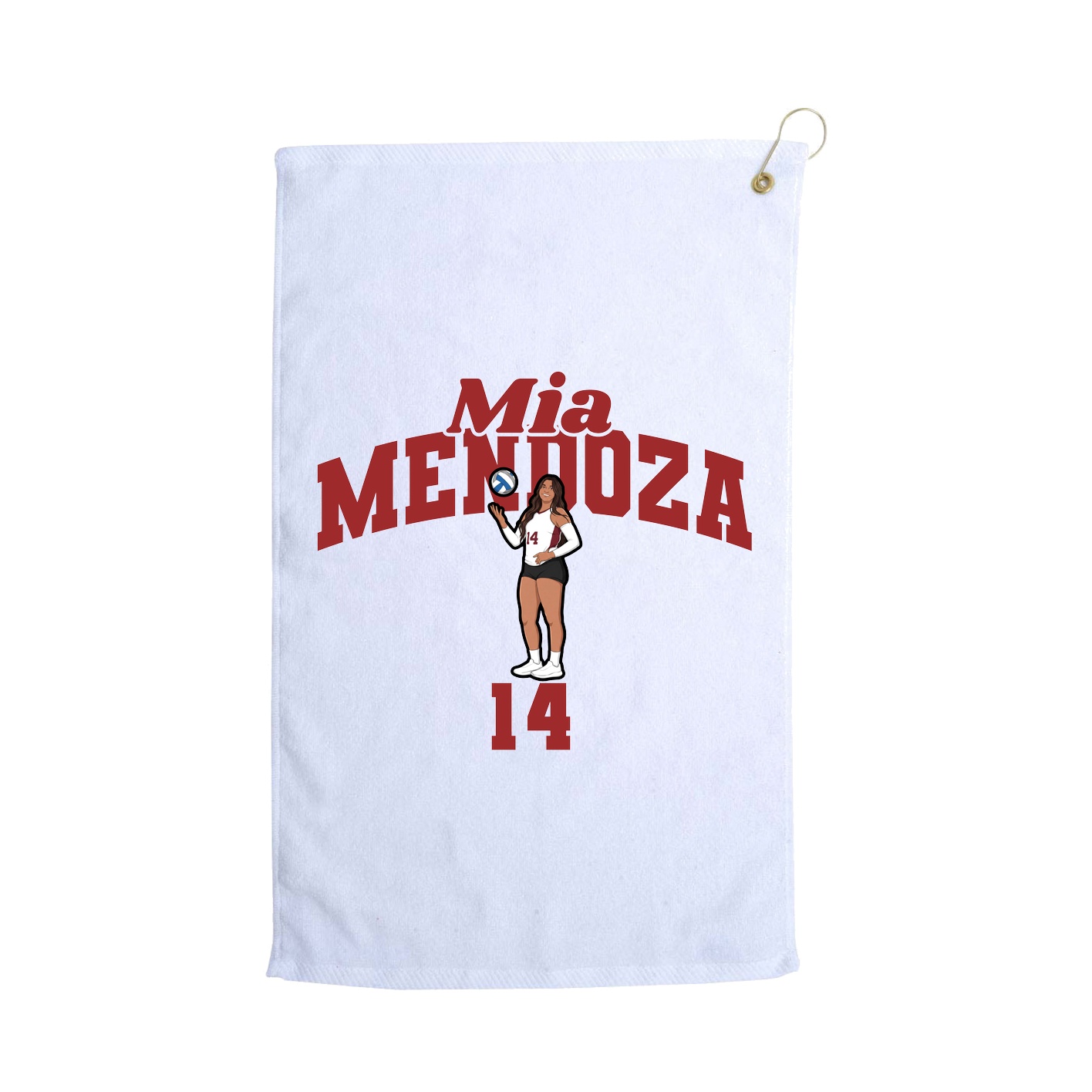 Golf Towel — Signature Arch in White