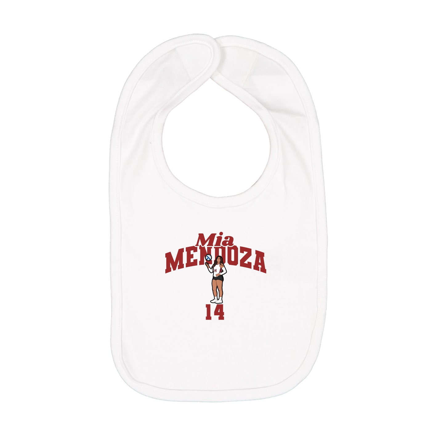 Infant Bib — Signature Arch in White