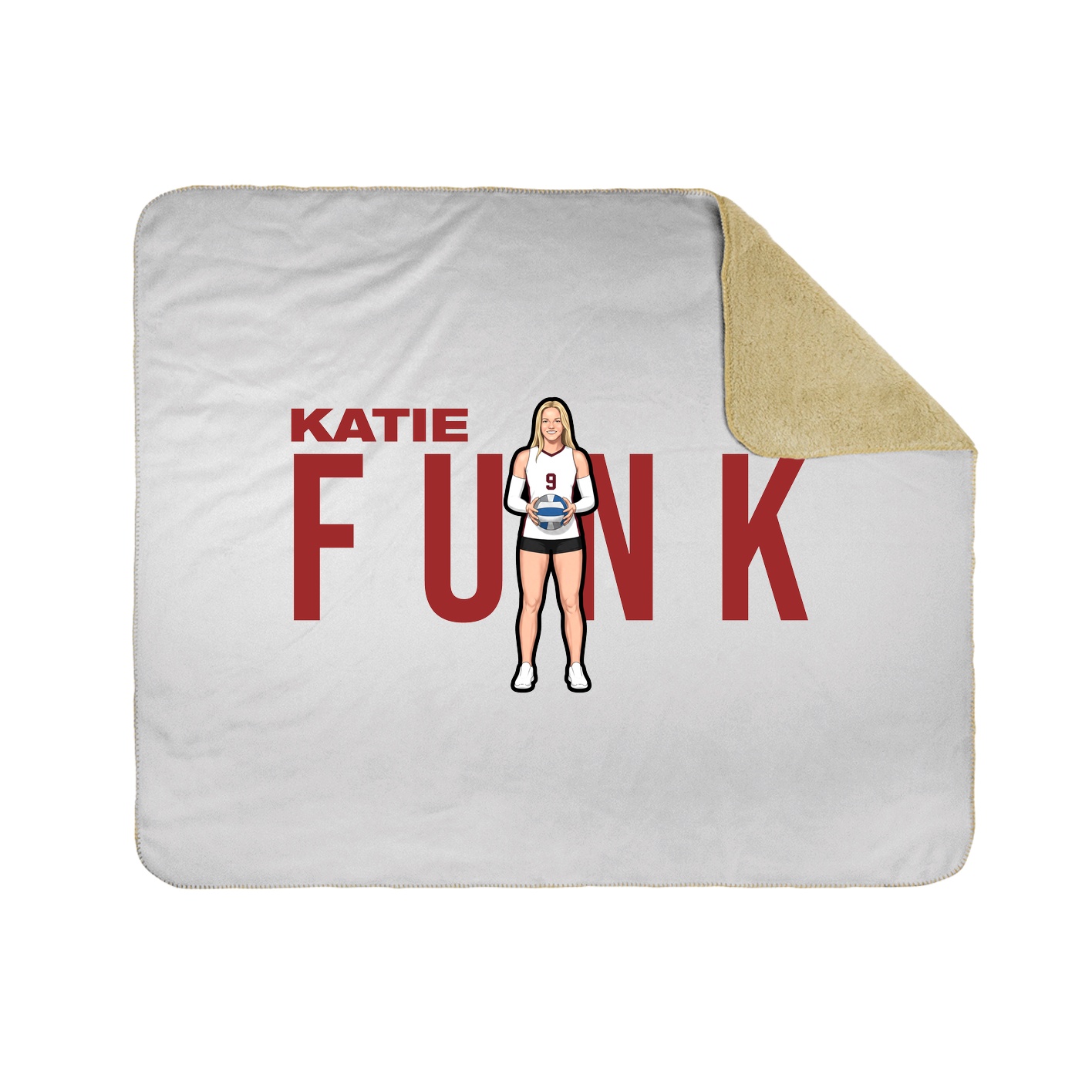 Throw Blanket — Player Name in White