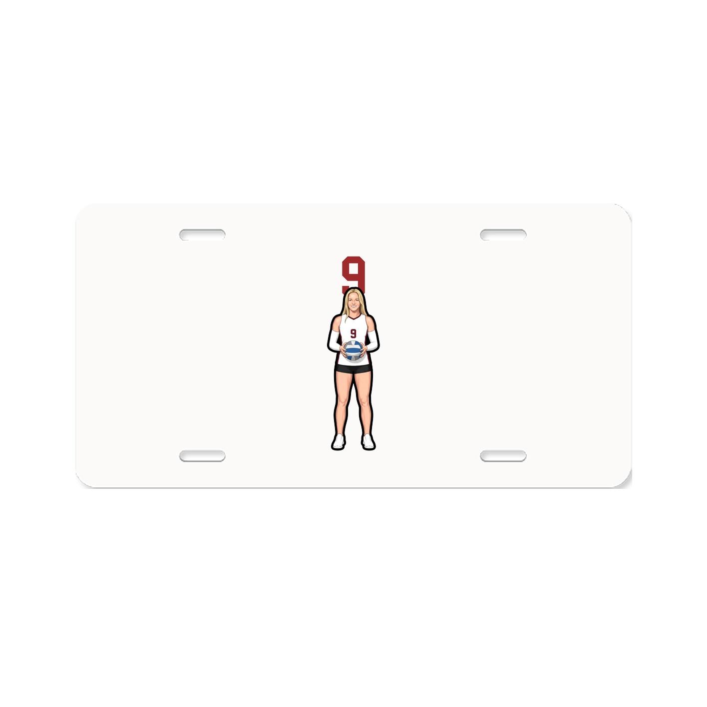 License Plate — Number Top in Classic