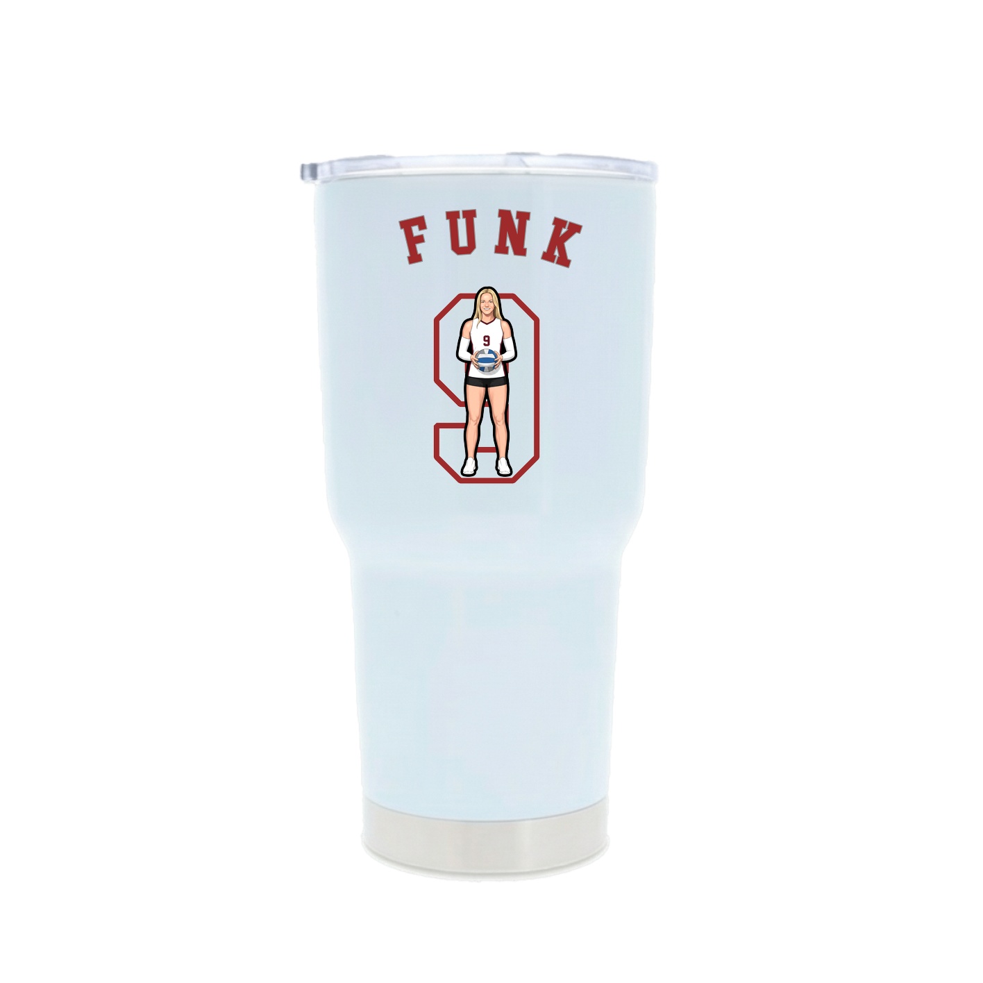 30oz Stainless Steel Tumbler — Shirsey Arch in White