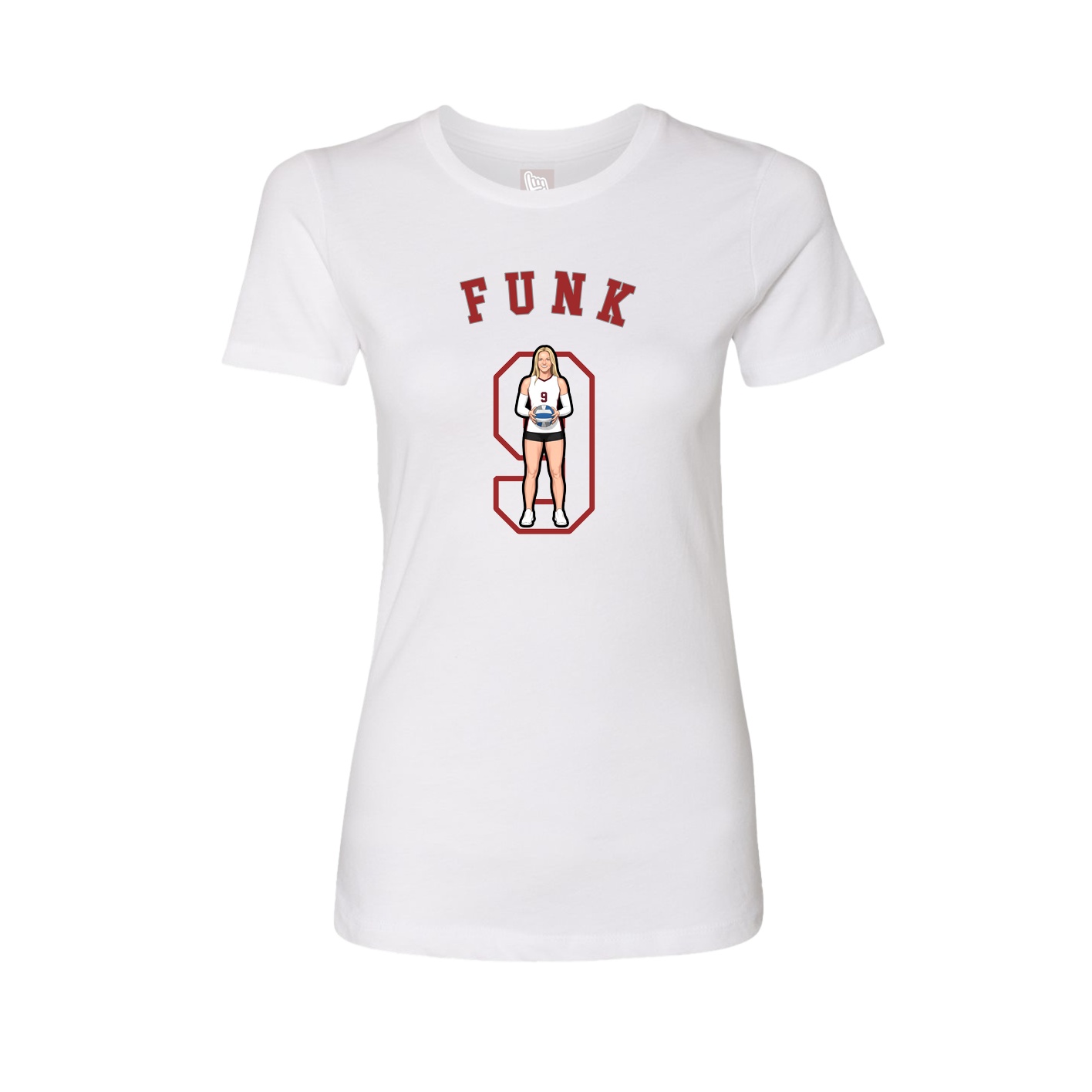 Fitted Women's Tee — Shirsey Arch in White