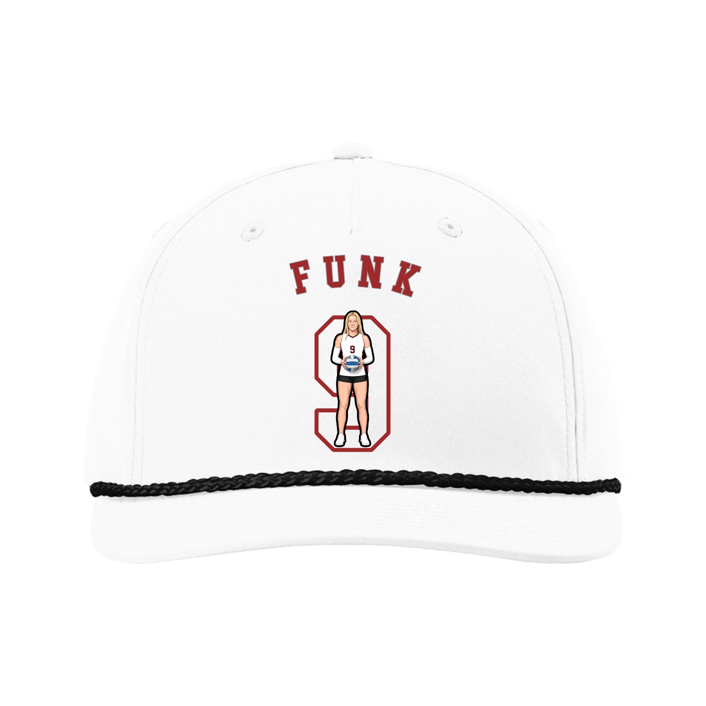 Five-Panel Classic Rope Cap — Shirsey Arch in White