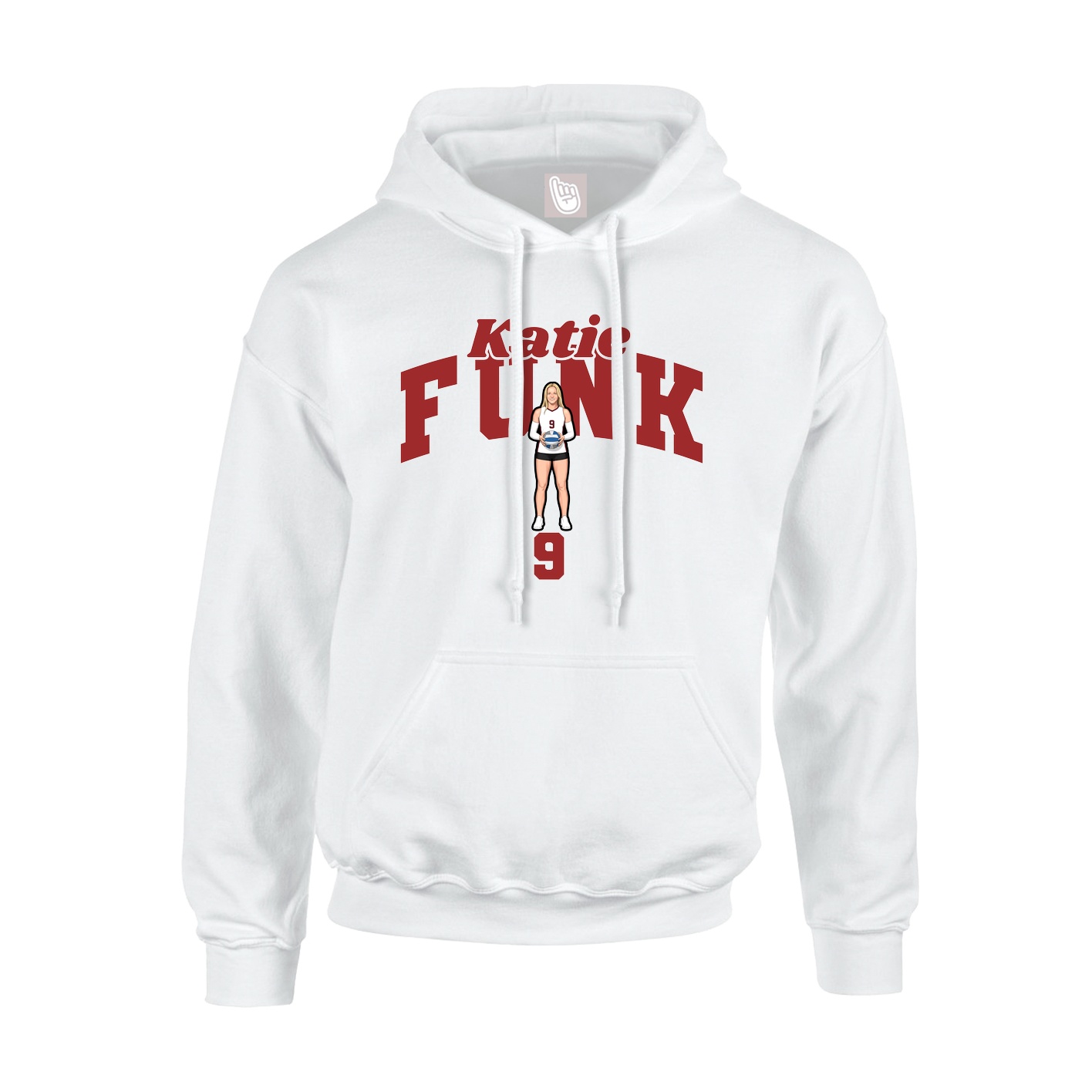 Youth Hoodie — Signature Arch in White