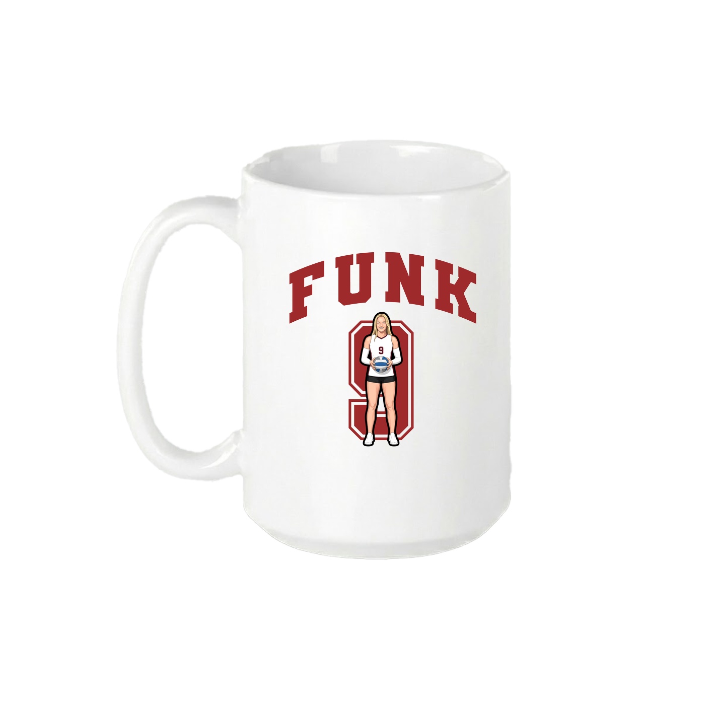 15oz Coffee Mug — Number in White