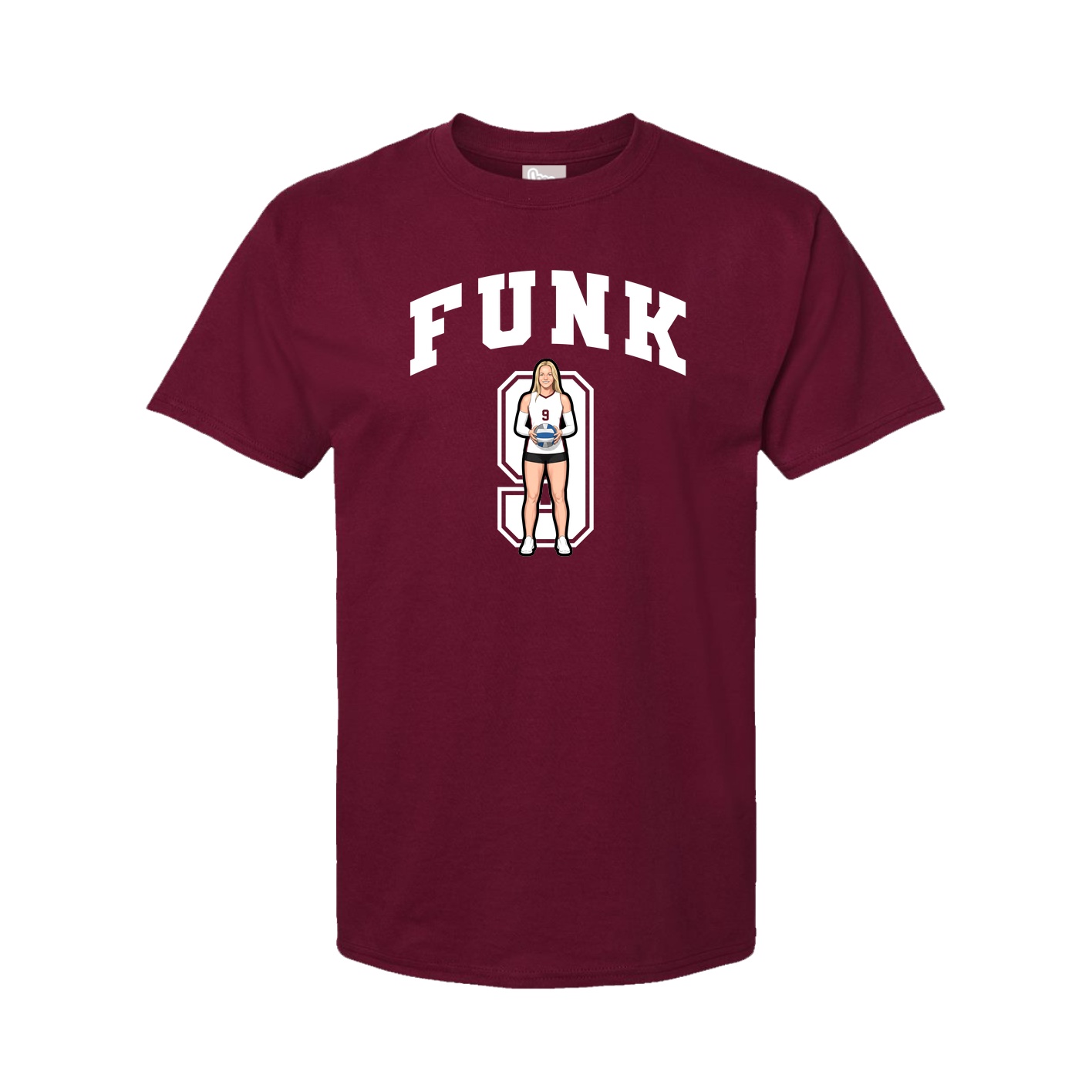 Youth Tee — Number in Cardinal