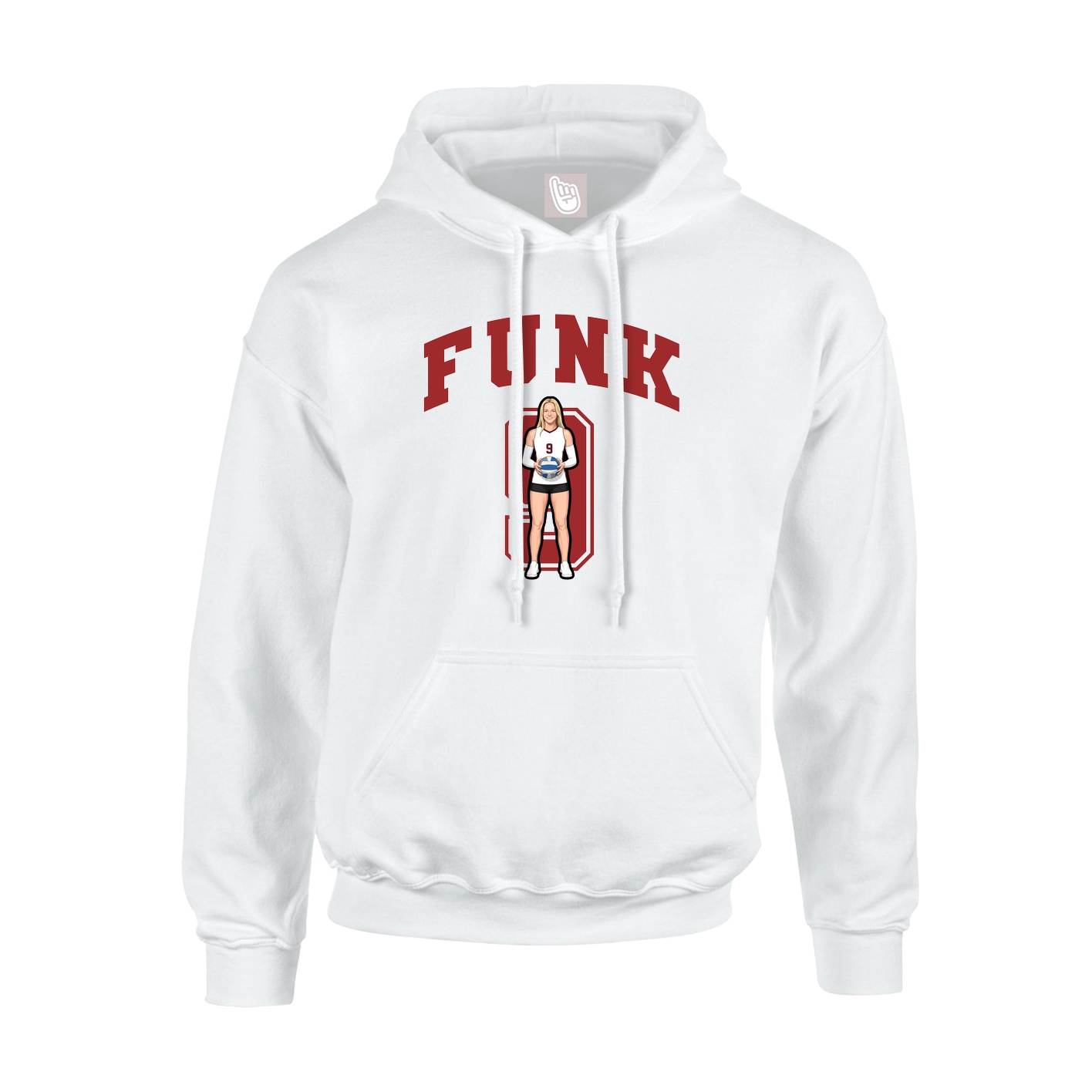 Hoodie — Number in White