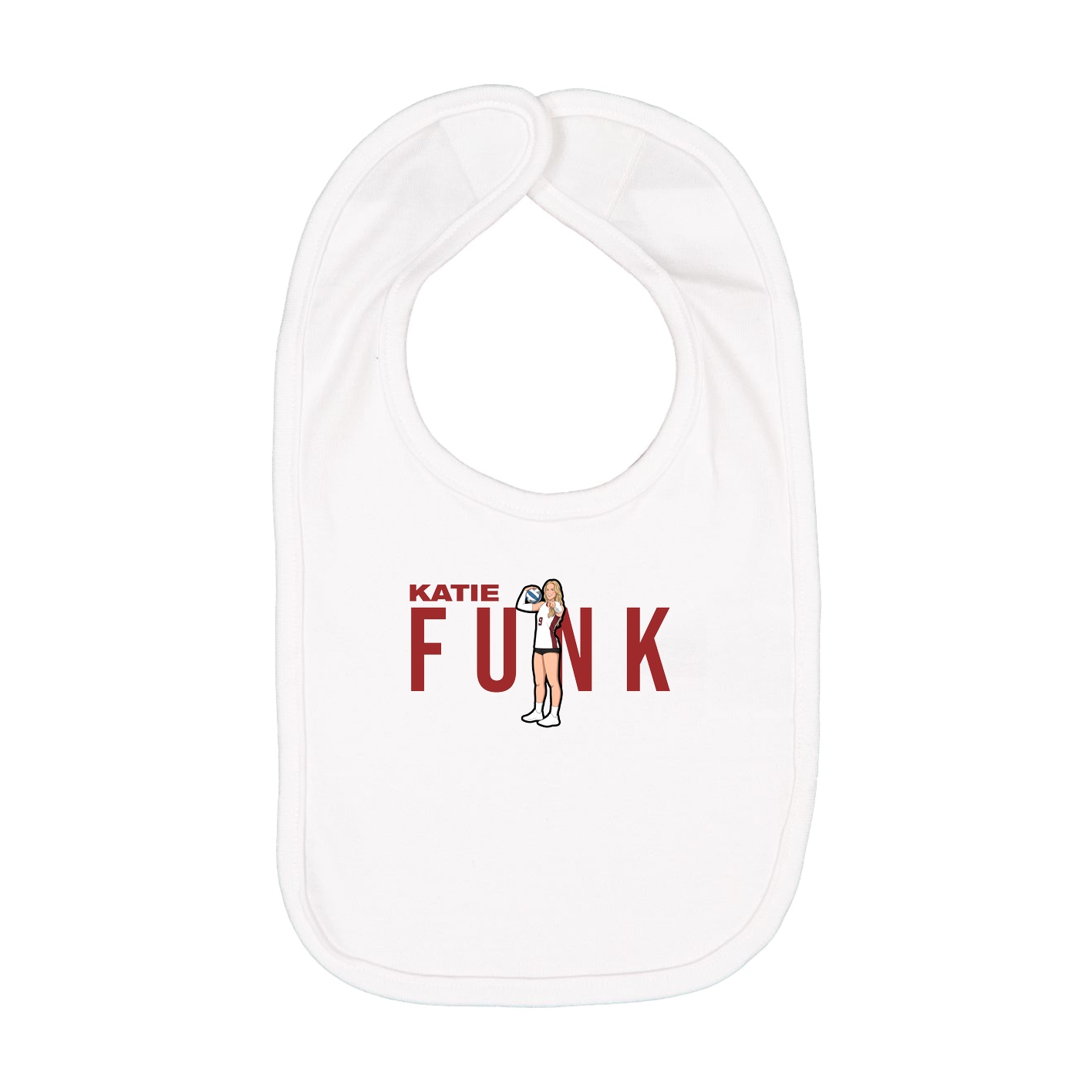 Infant Bib — Player Name in White