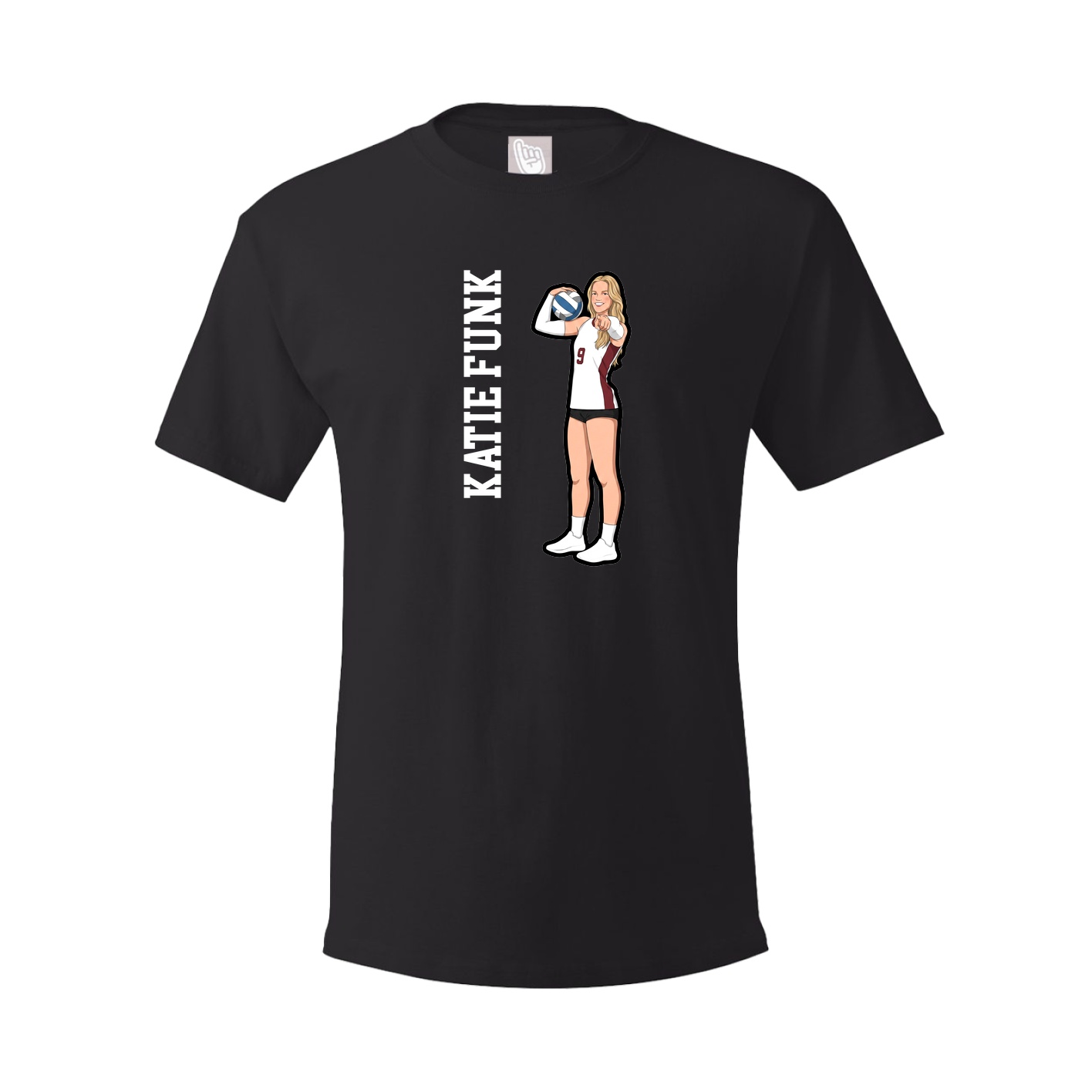 Youth Tee — Name Vertical in Black
