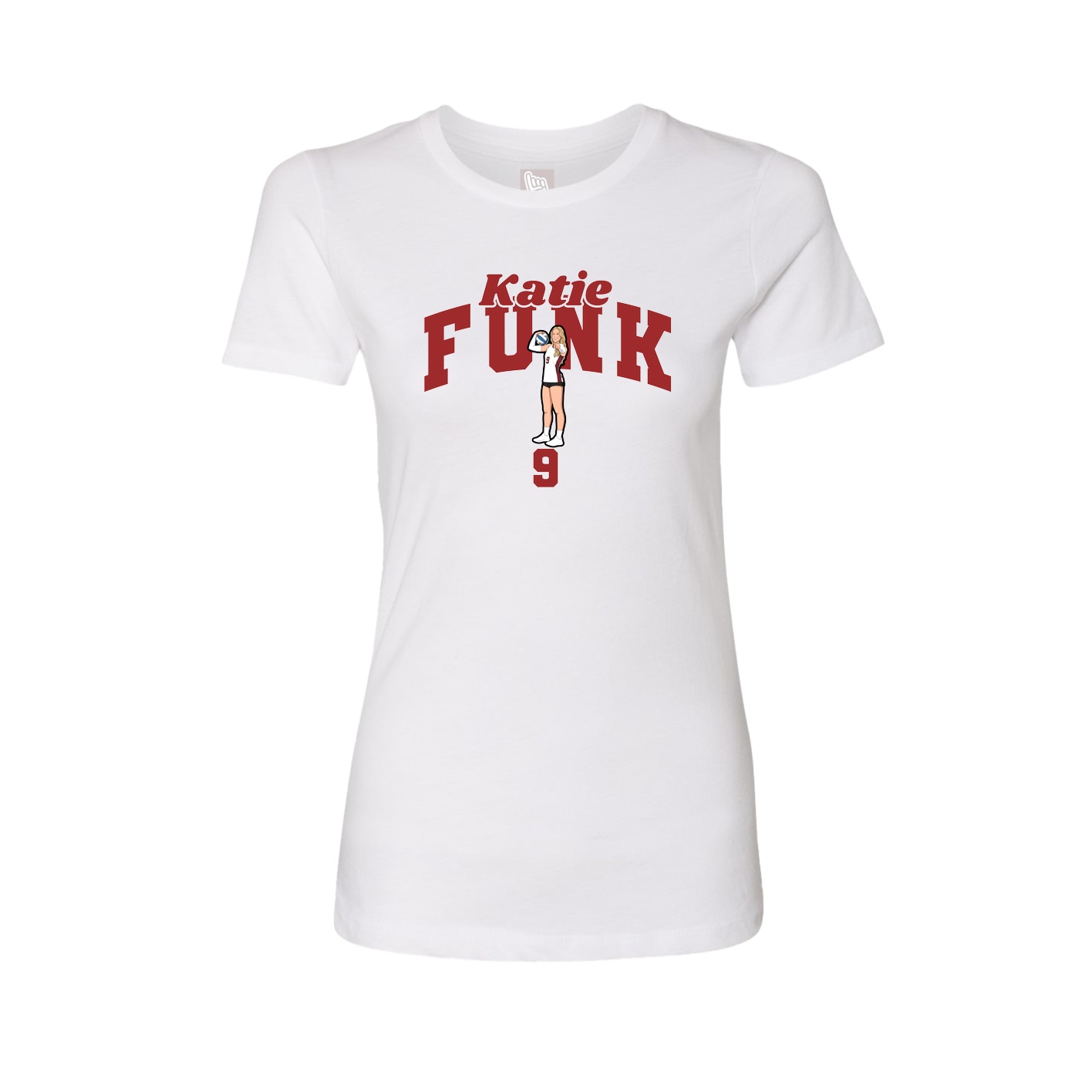 Fitted Women's Tee — Signature Arch in White