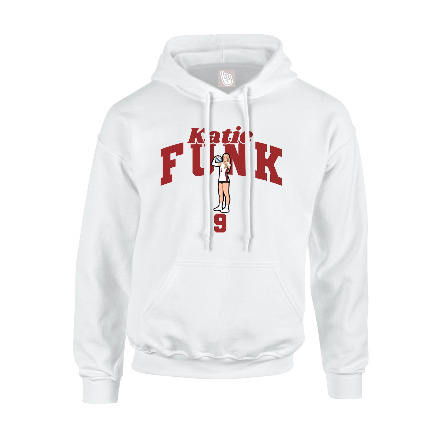 Youth Hoodie — Signature Arch in White
