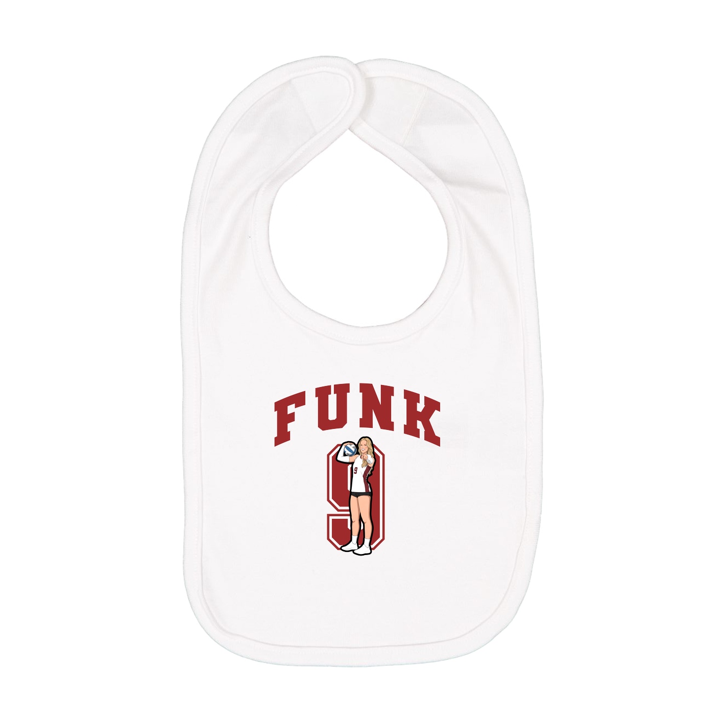 Infant Bib — Number in White