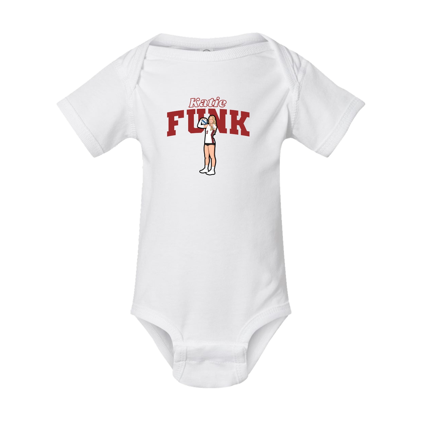 Baby Onesie — Name Arch in White