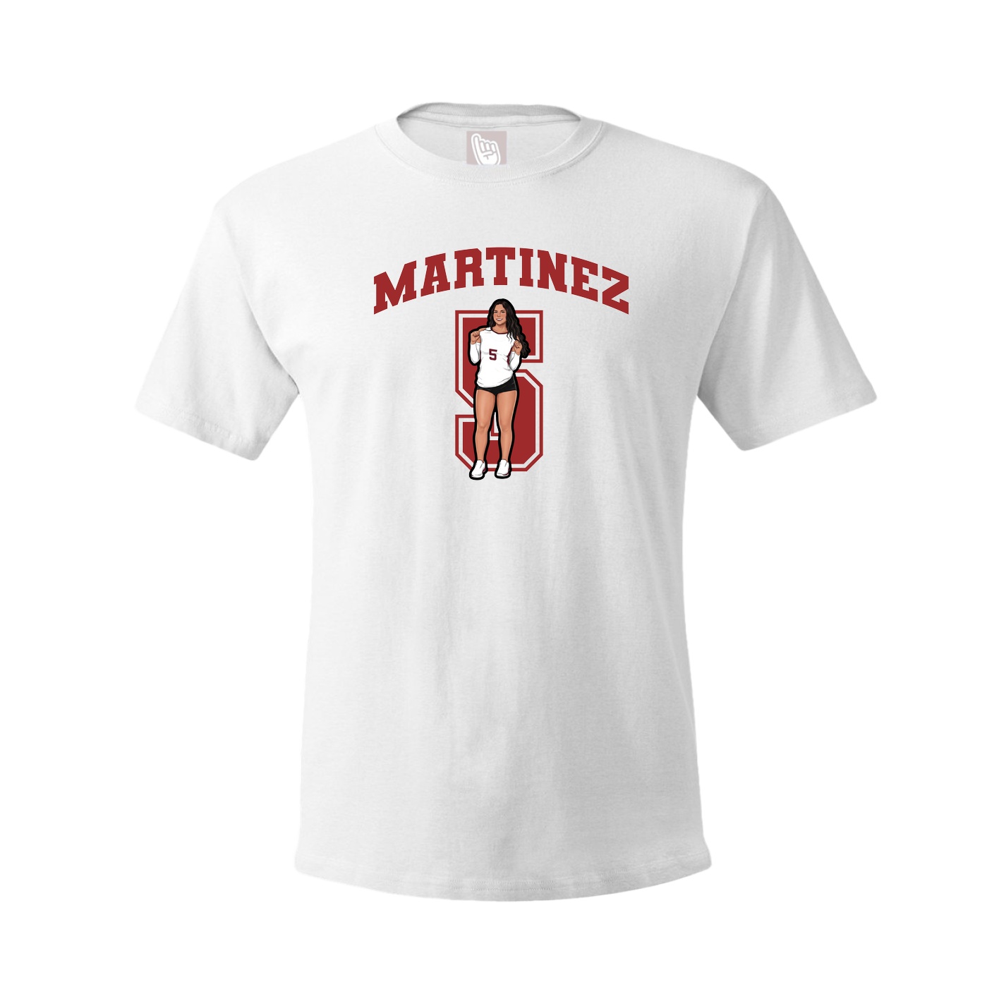 Youth Tee — Number in White