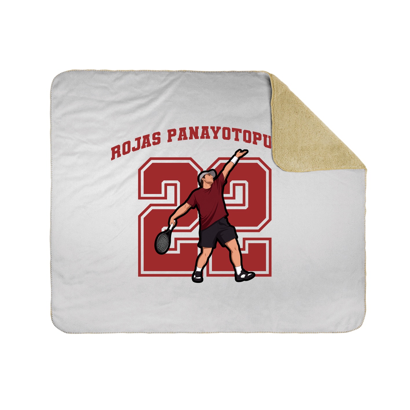 Throw Blanket — Number in White