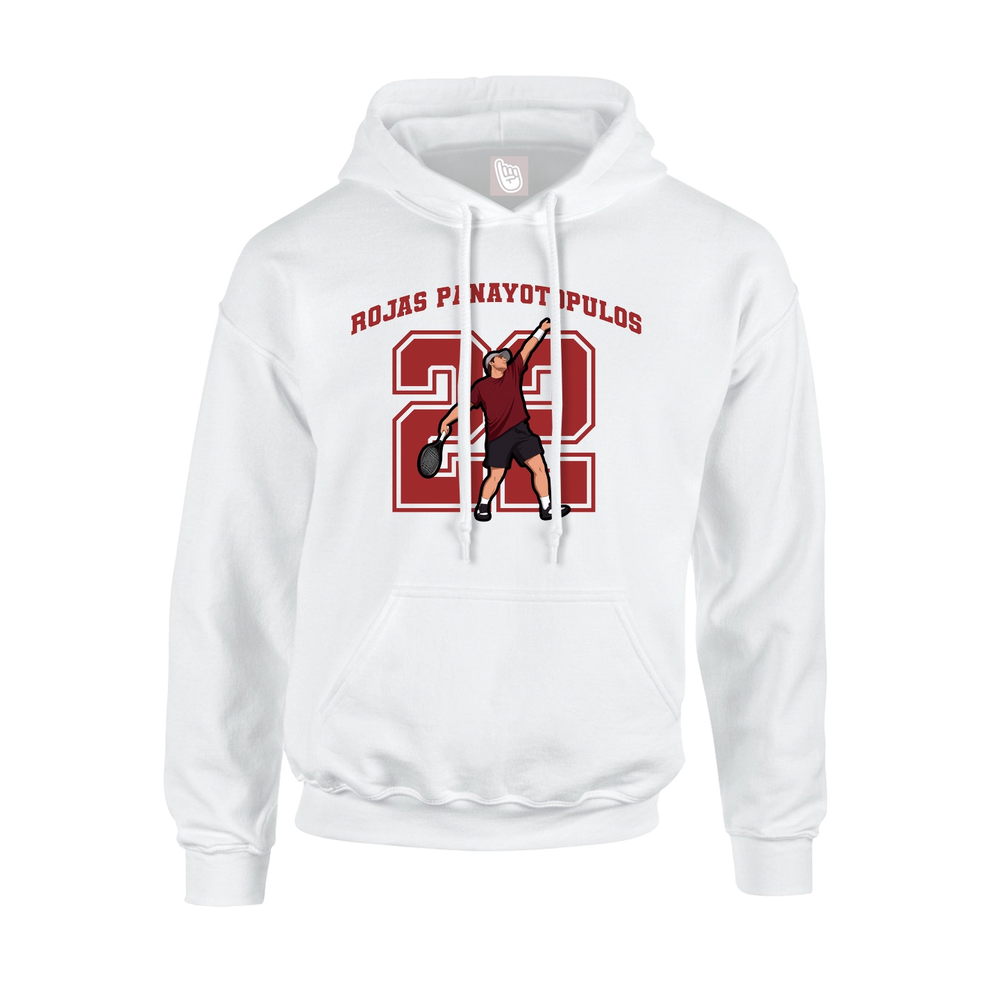 Hoodie — Number in White