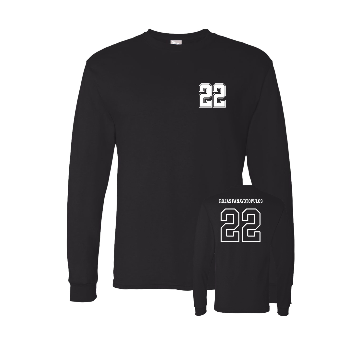 Long Sleeve Tee — Chest Back in Black