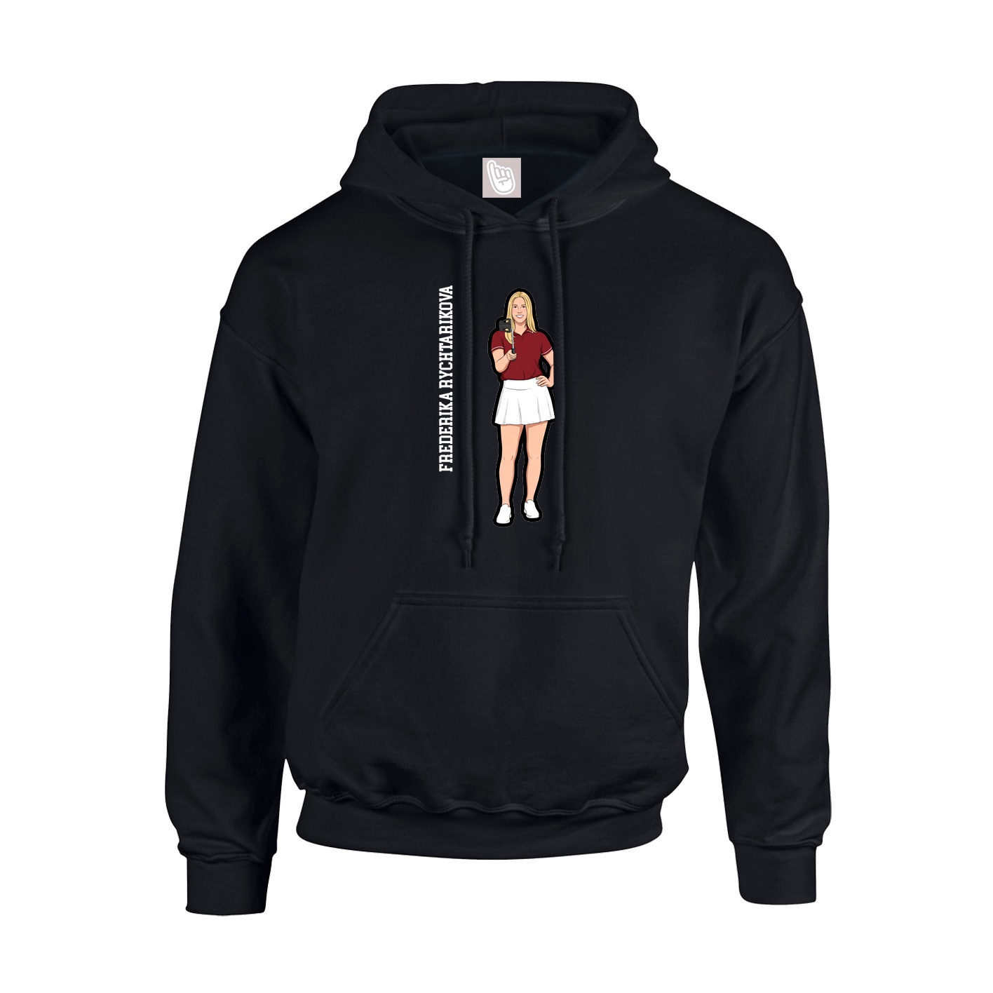 Youth Hoodie — Name Vertical in Black