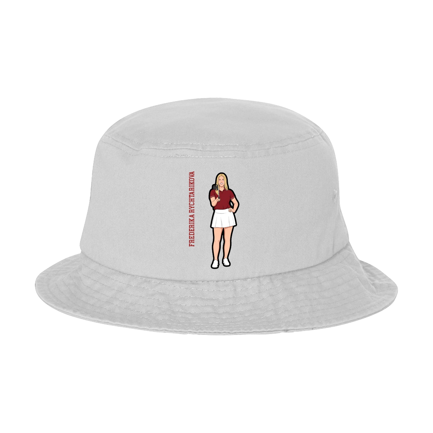 Bucket Cap — Name Vertical in White