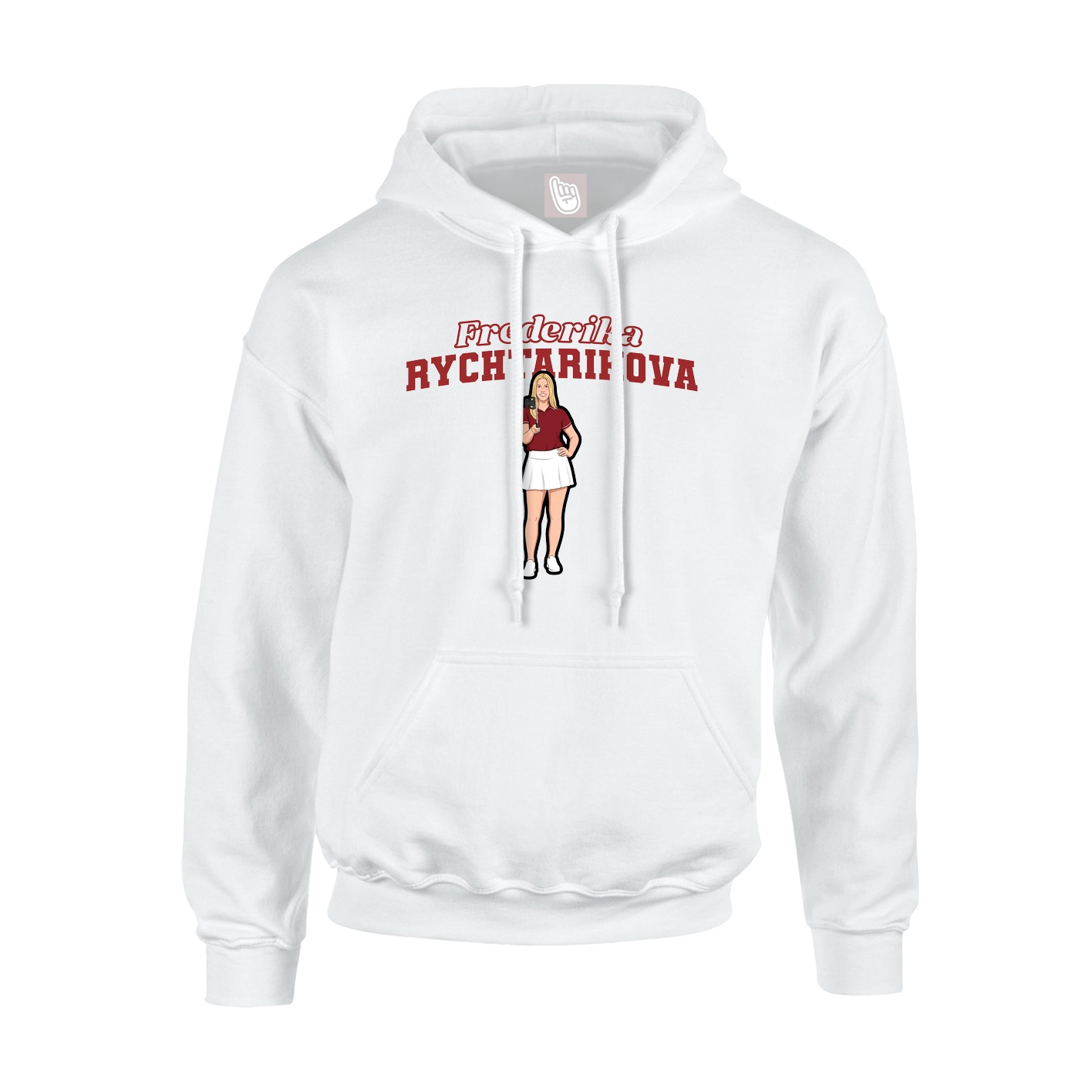 Hoodie — Name Arch in White