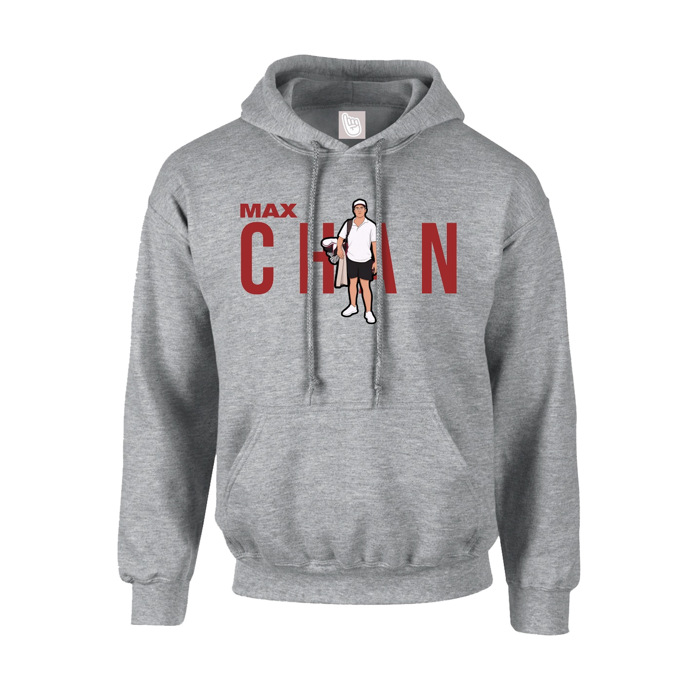 Youth Hoodie — Player Name in Grey