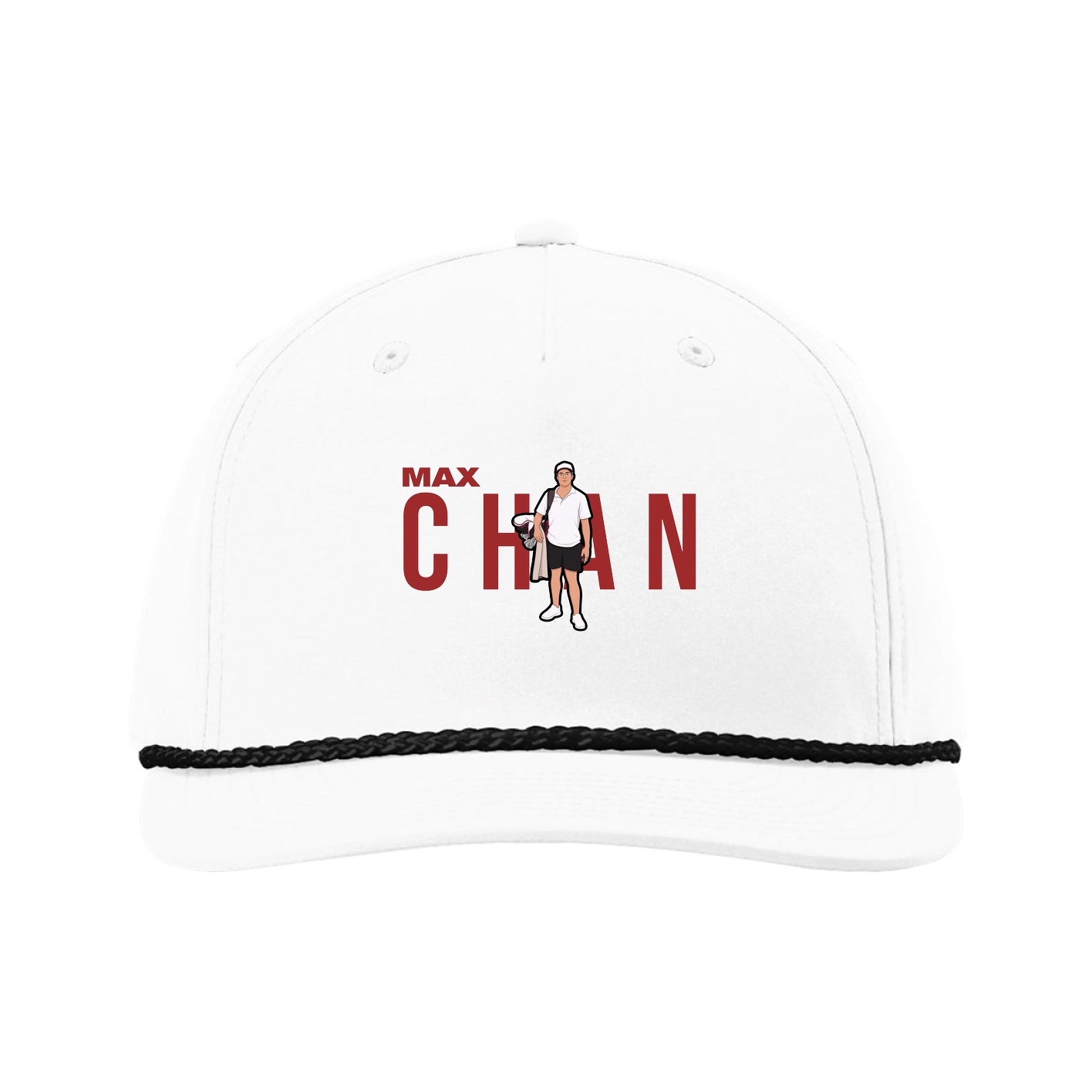 Five-Panel Classic Rope Cap — Player Name in White