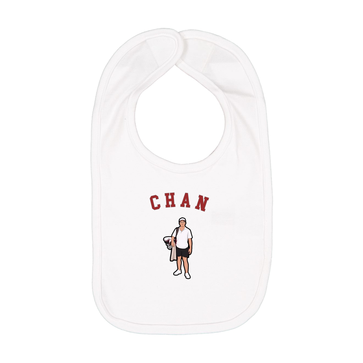 Infant Bib — Shirsey Arch in White