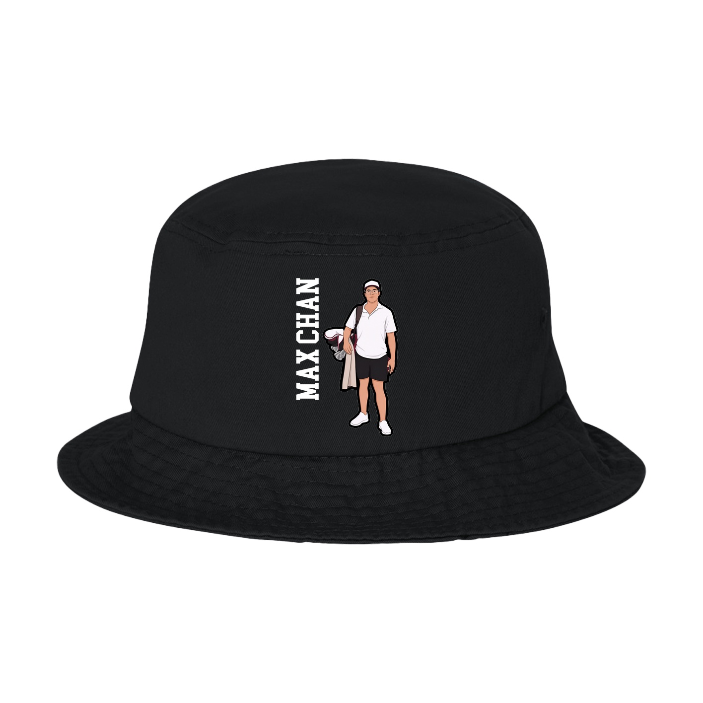 Bucket Cap — Name Vertical in Black