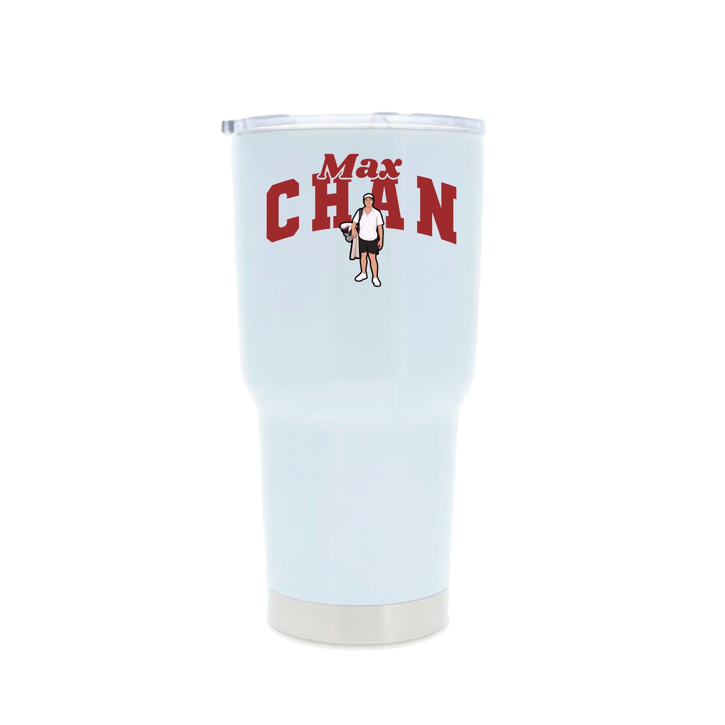 30oz Stainless Steel Tumbler — Signature Arch in White