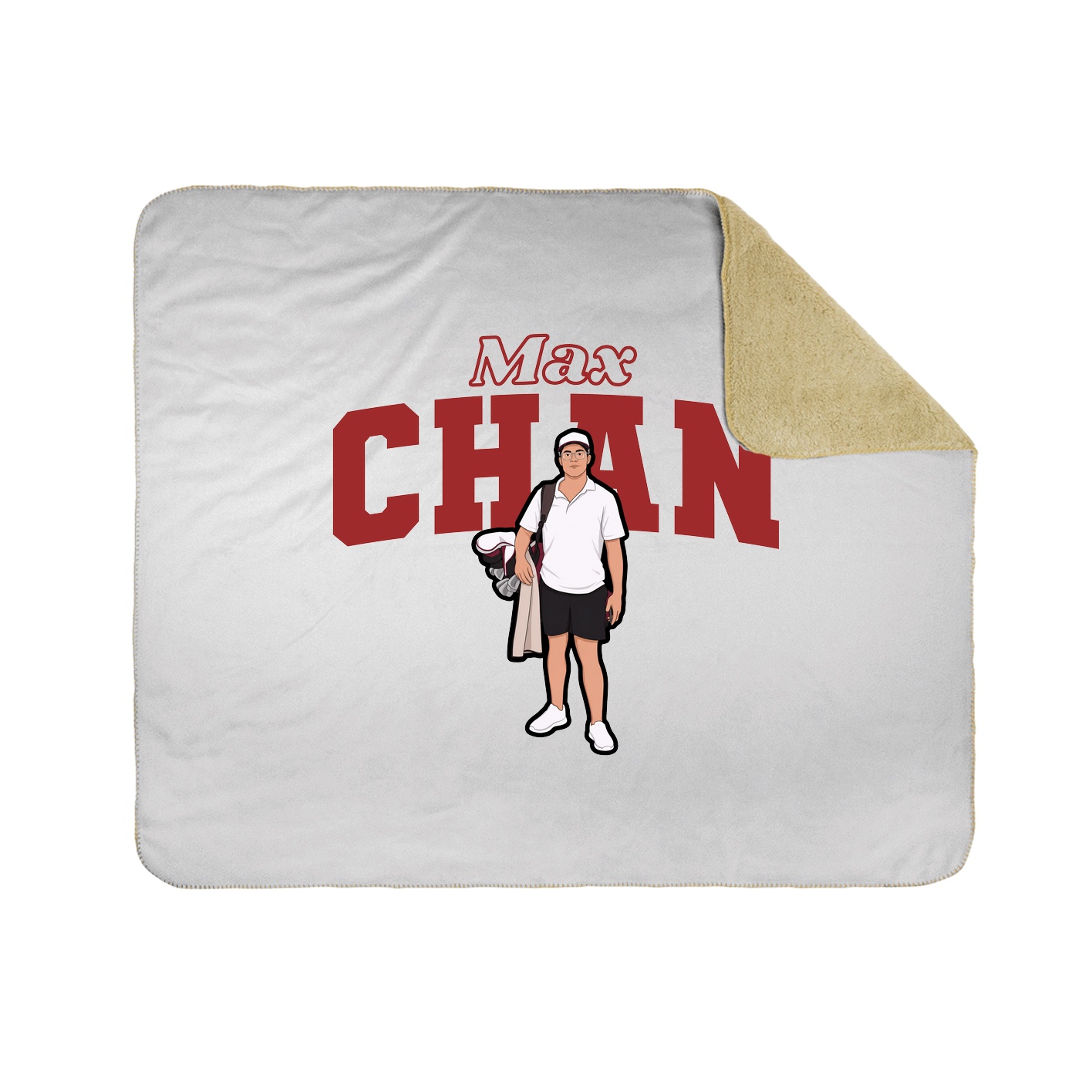 Throw Blanket — Name Arch in White