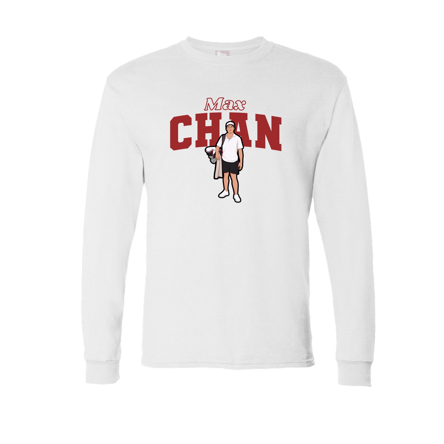Long Sleeve Tee — Name Arch in White