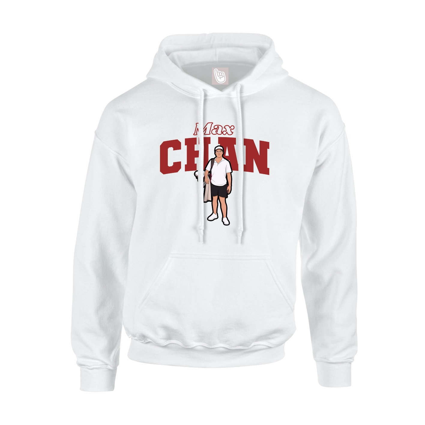 Hoodie — Name Arch in White