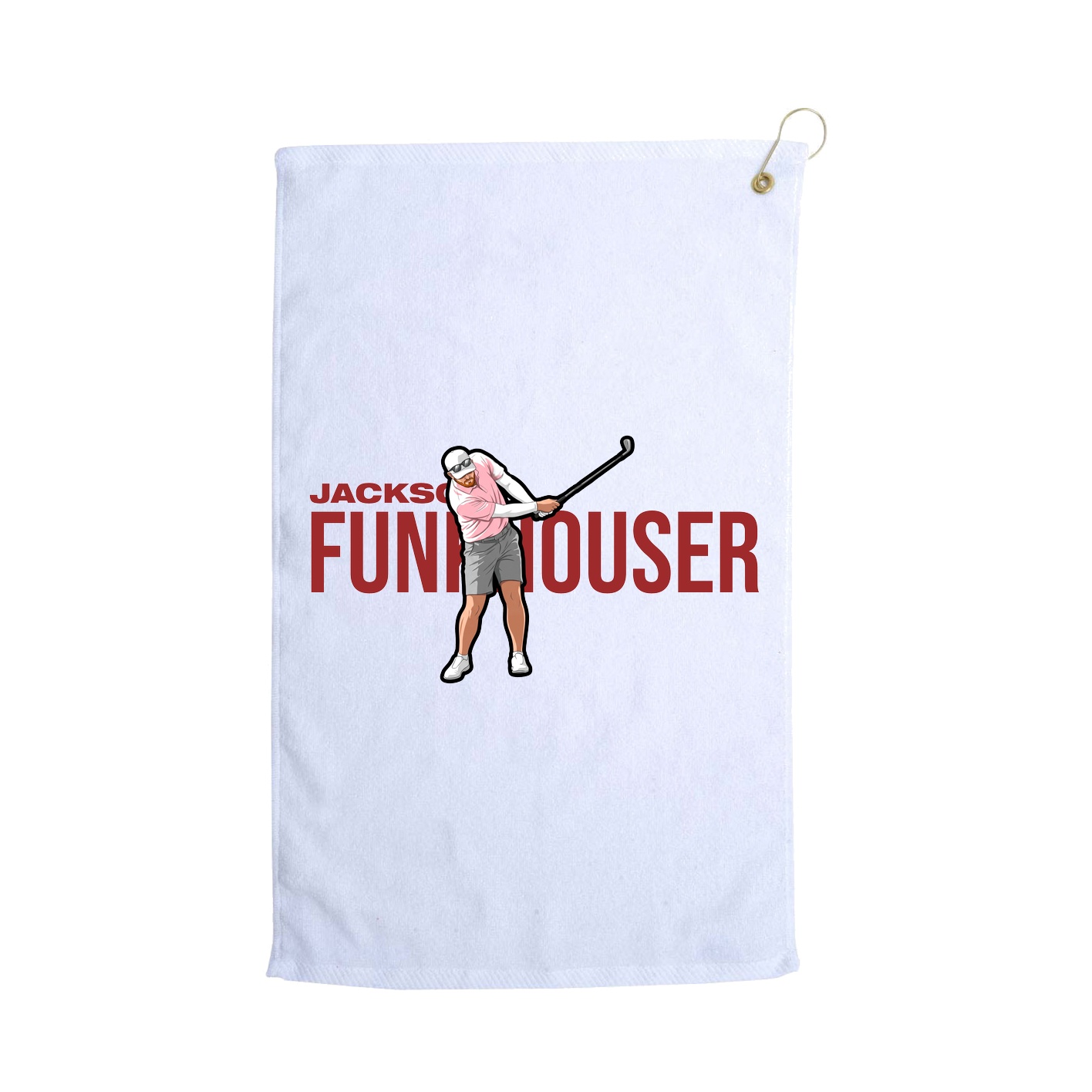 Golf Towel — Player Name in White