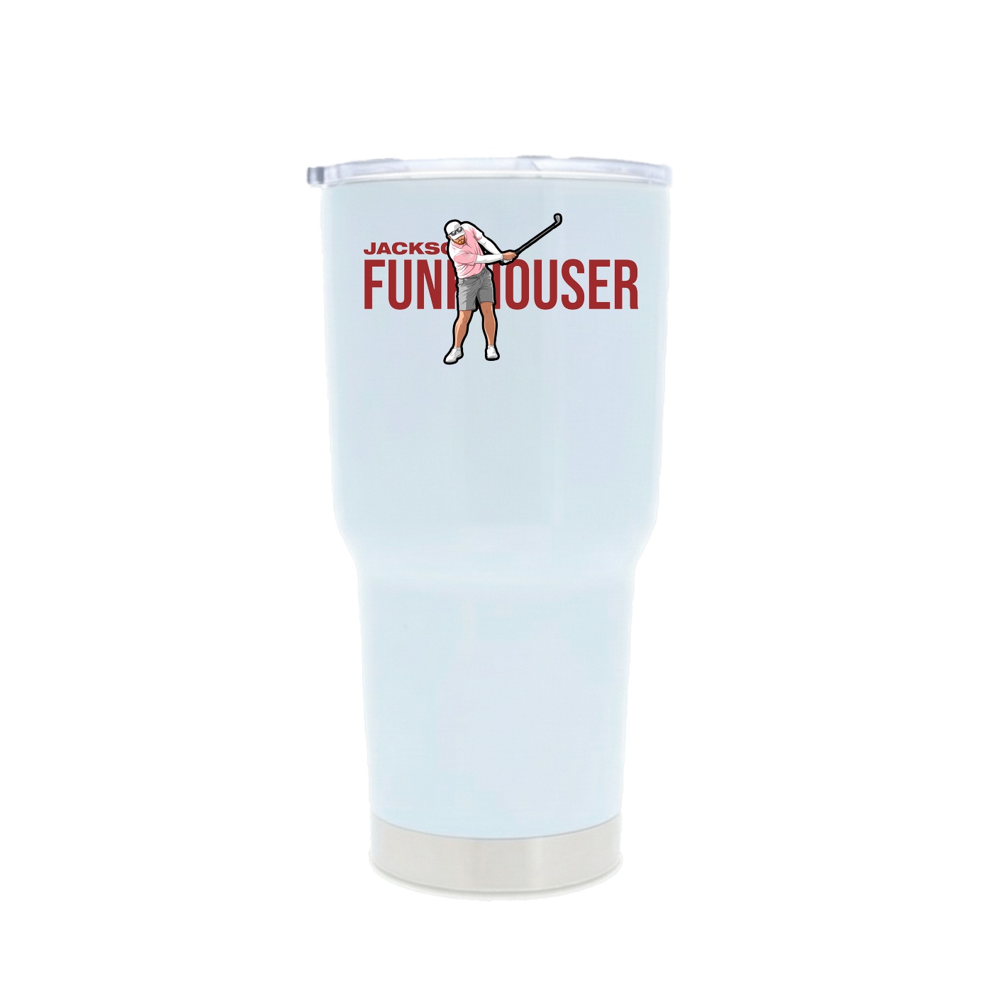 30oz Stainless Steel Tumbler — Player Name in White
