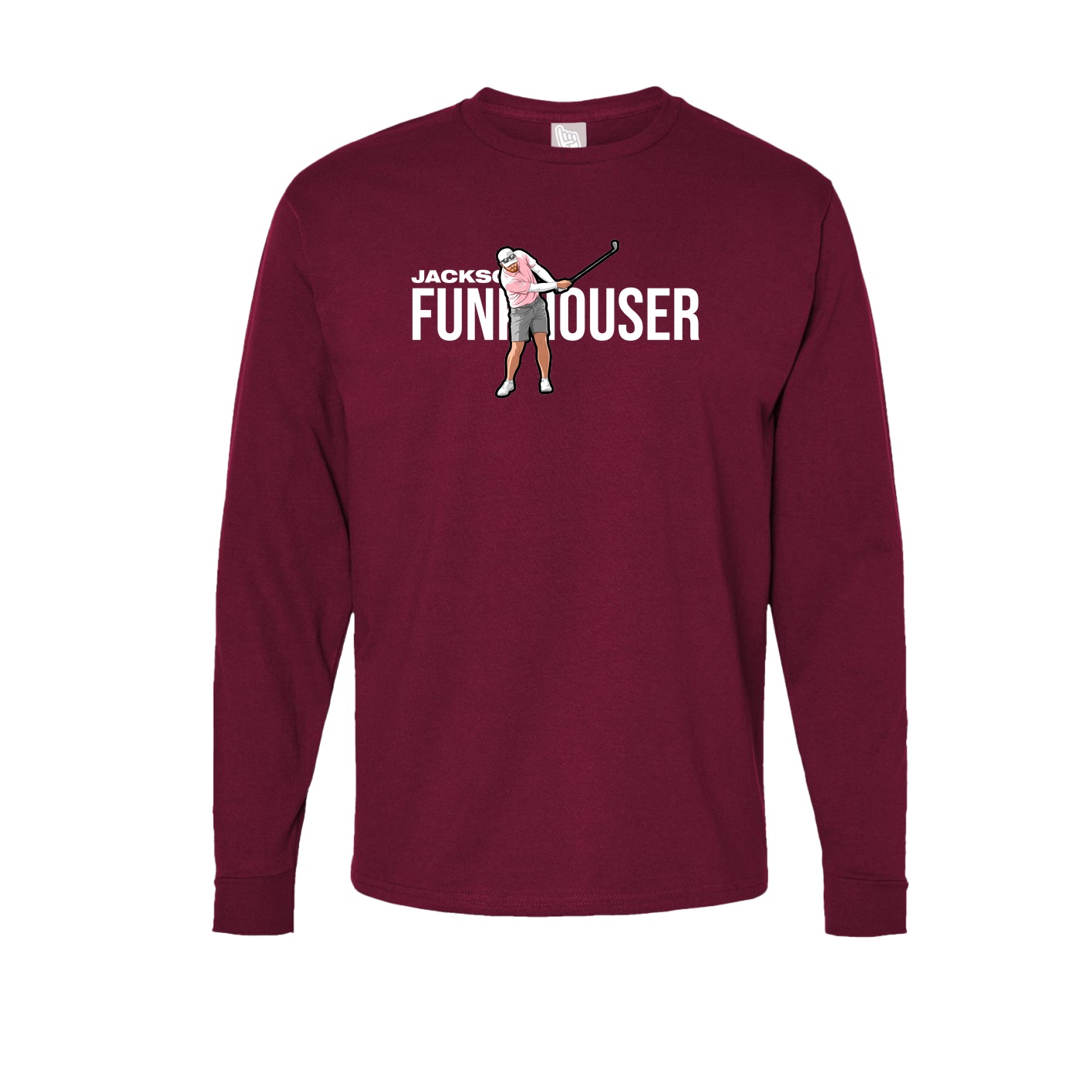 Long Sleeve Tee — Player Name in Cardinal