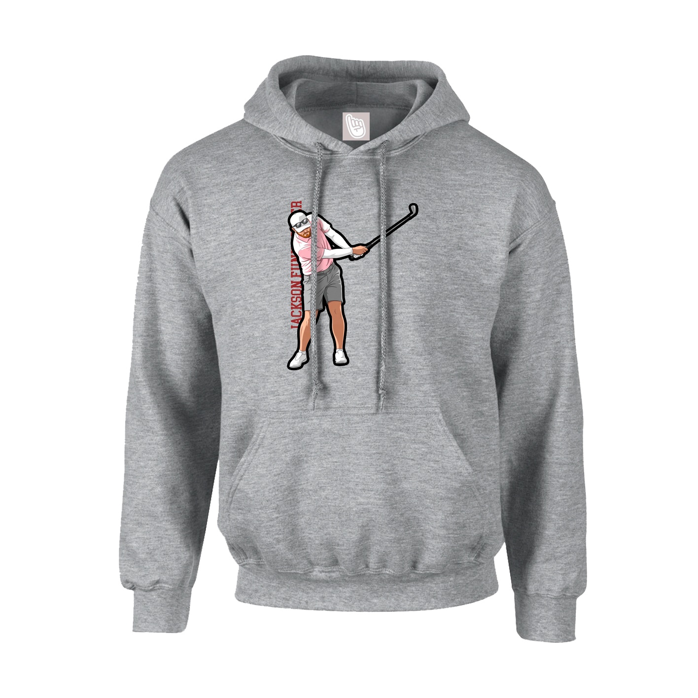 Youth Hoodie — Name Vertical in Grey